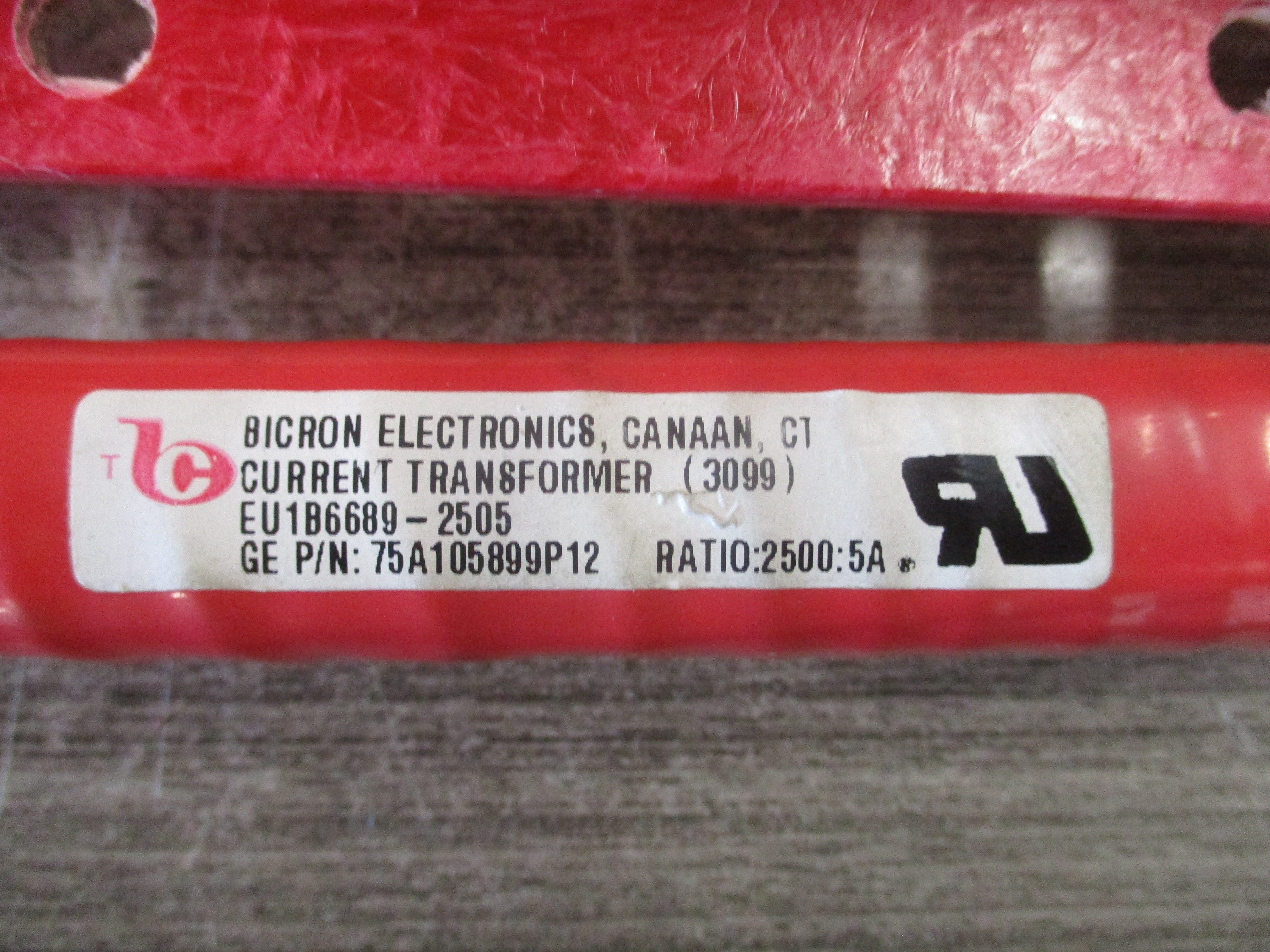 Bicron Current Transformer EU1B6689-2505 Ratio 2500:5A Used