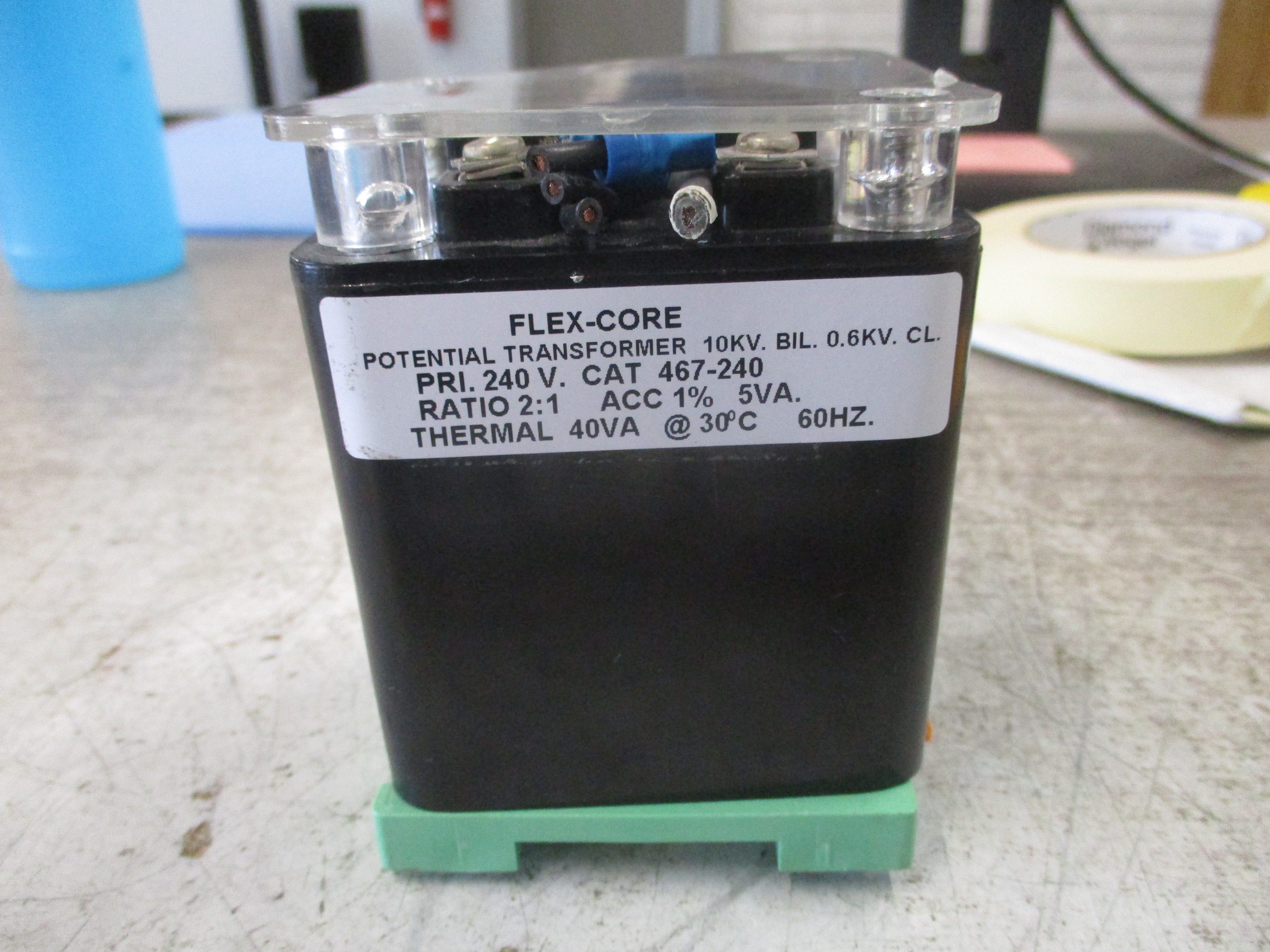 Flex-Core Potential Transformer 467-240 Pri: 240V Ratio 2:1 60Hz Used