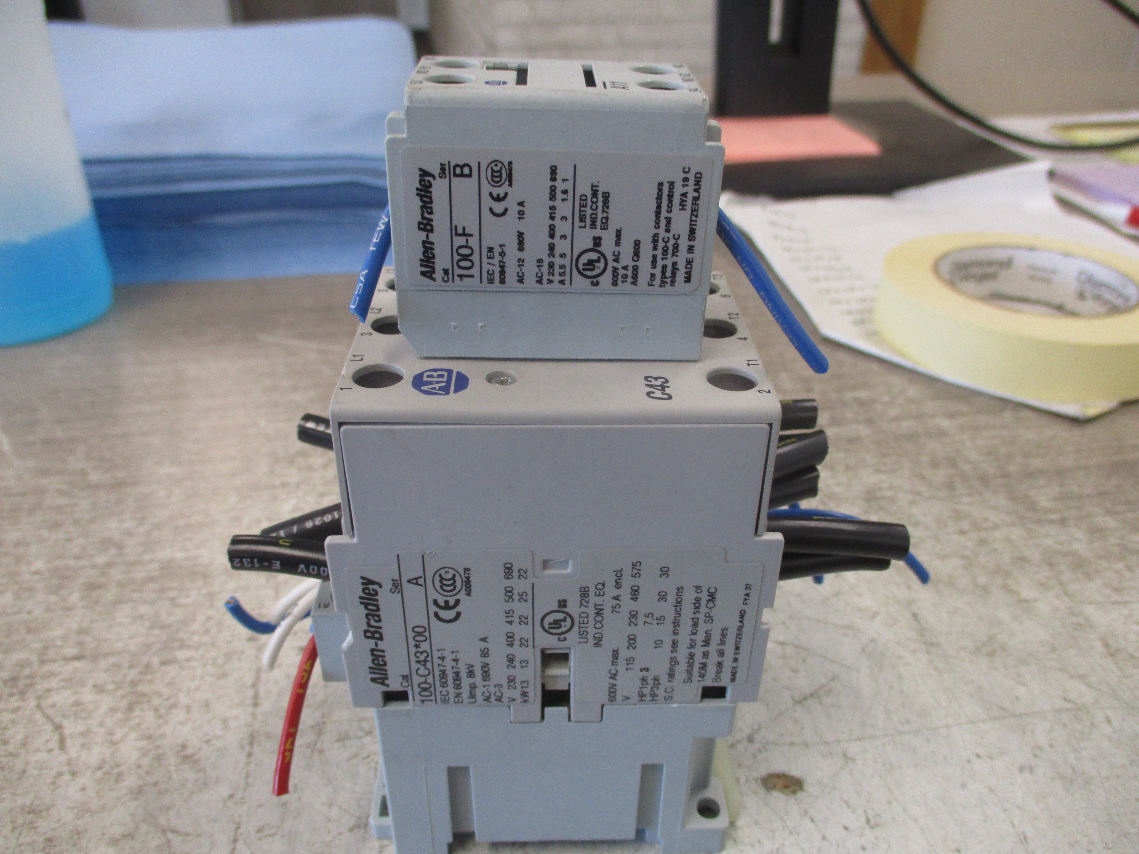 Allen-Bradley Contactor 100-C43*00 Ser. A 120V Coil 75A 600V