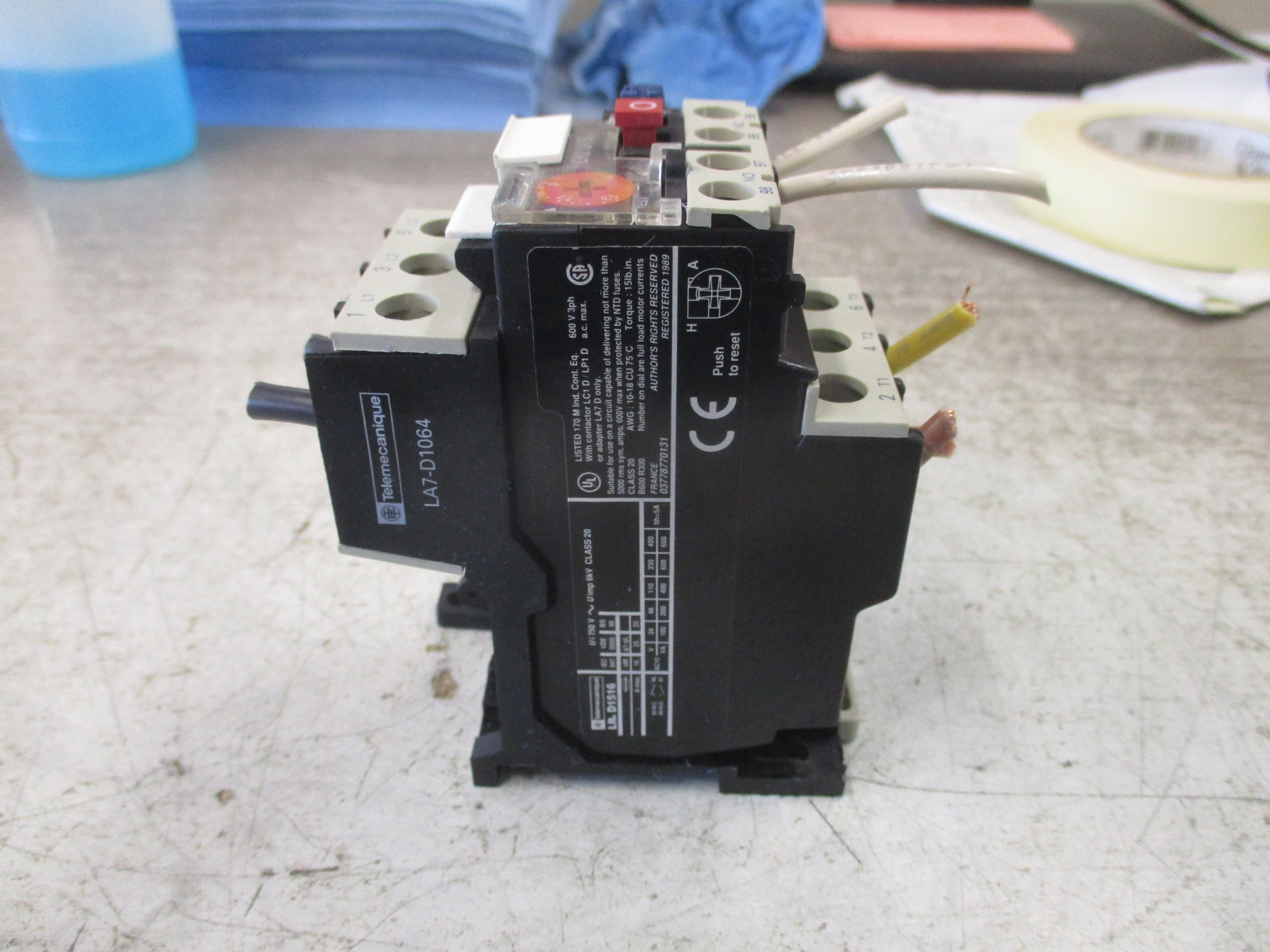 Telemecanique Solid State Overload LR2 D1516 Trip: 6-13A W/DIN Rail Adapter Used