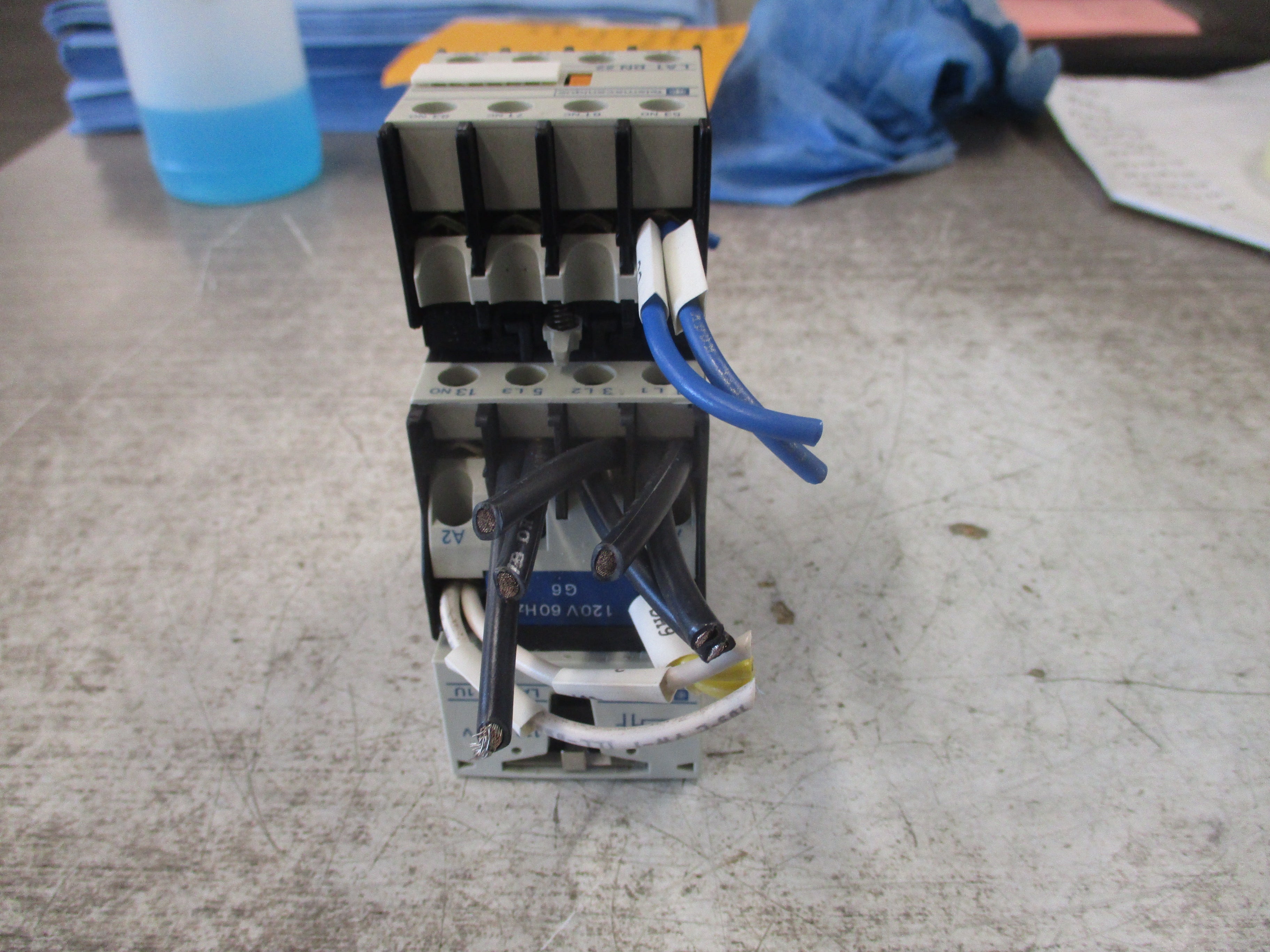 Telemecanique Contactor LC1 D1210 120V Coil 25A 600V (1) Aux Contact Block