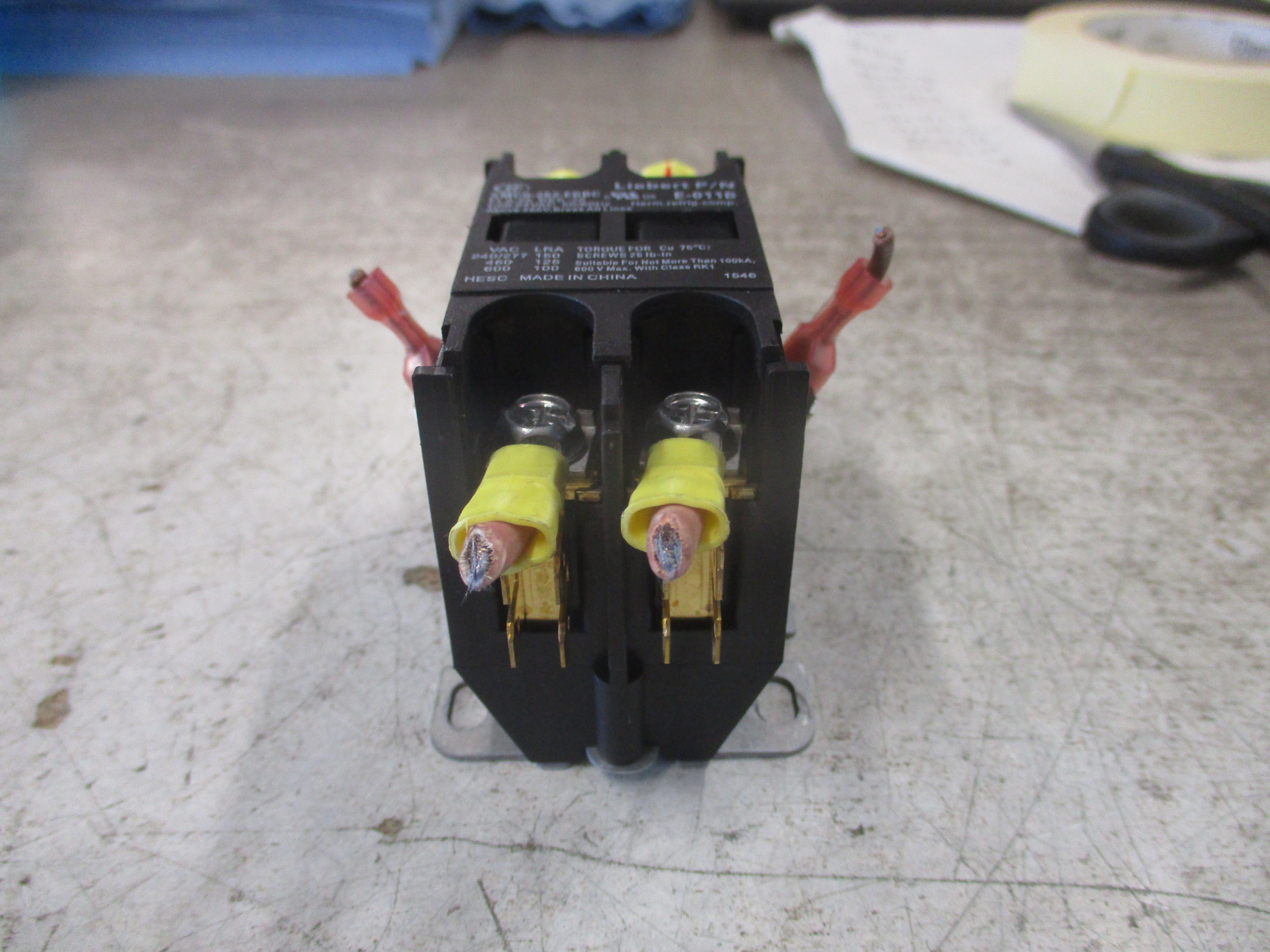 Liebert Contactor E-011B 24V Coil 25A 600V Used