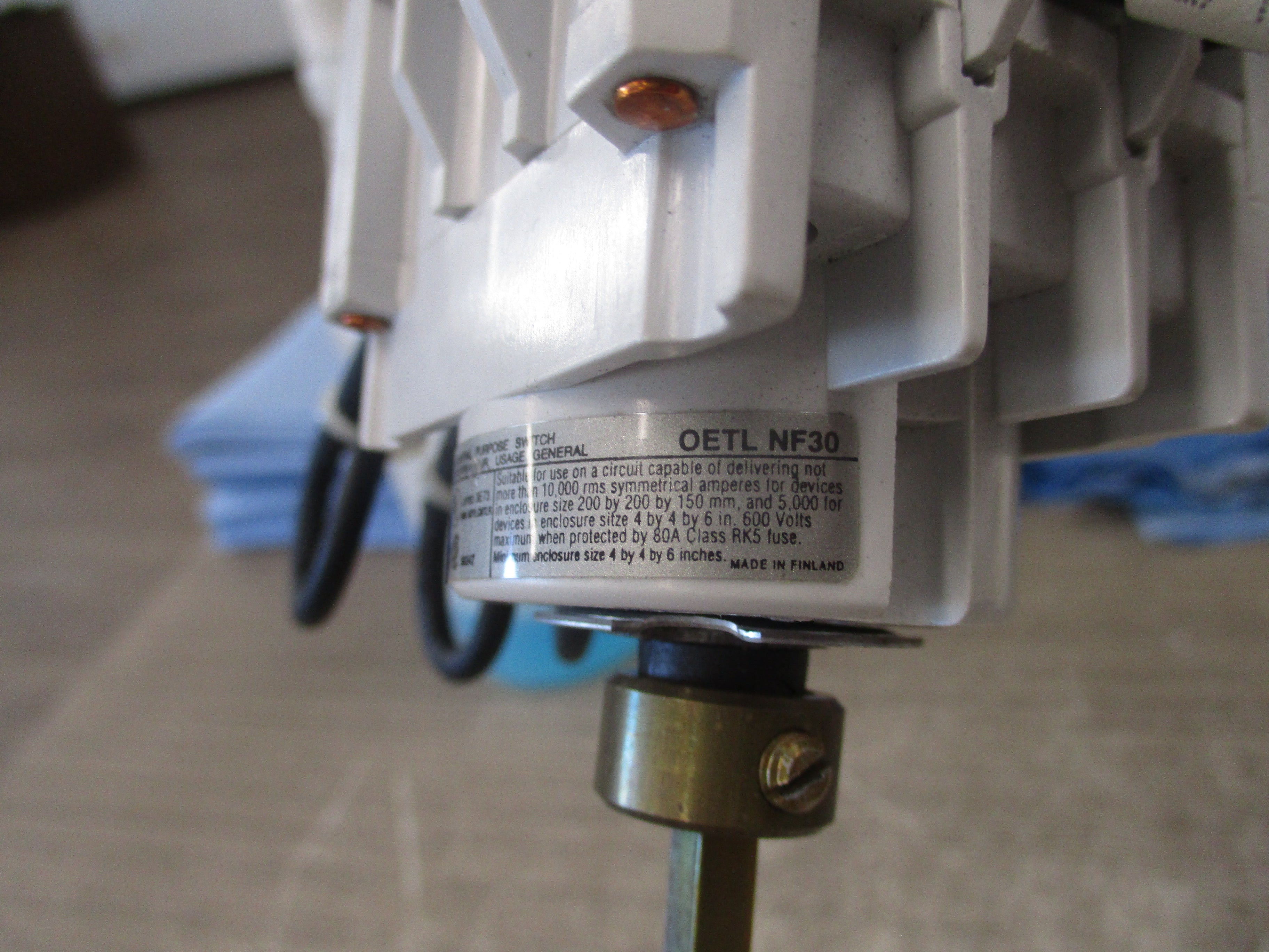 ABB Disconnect Switch OETL NF30 40A 600V 3P Used