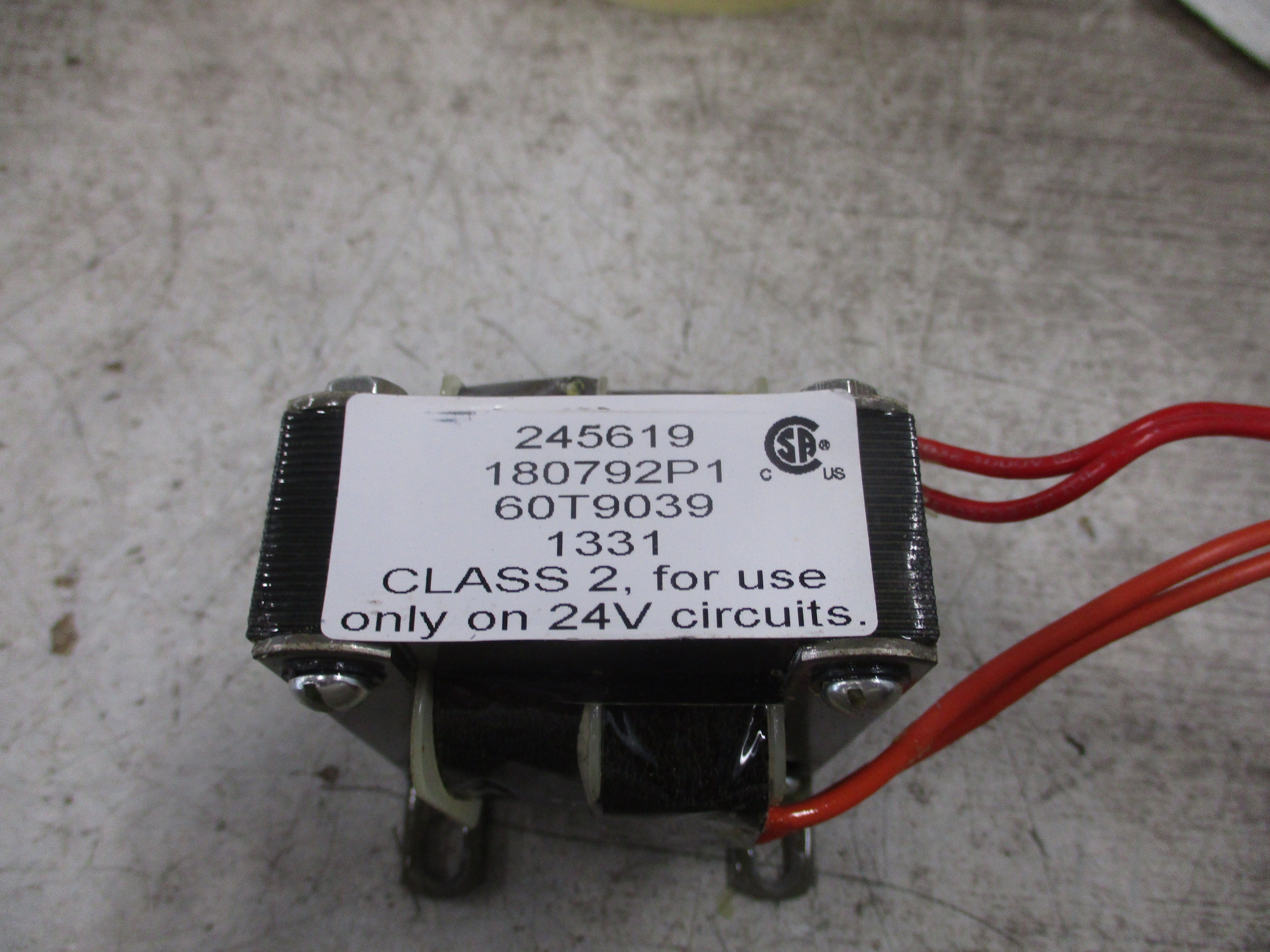 Liebert Transformer 180792P1 45VA Pri: 24V Sec: 22V 50/60Hz Used