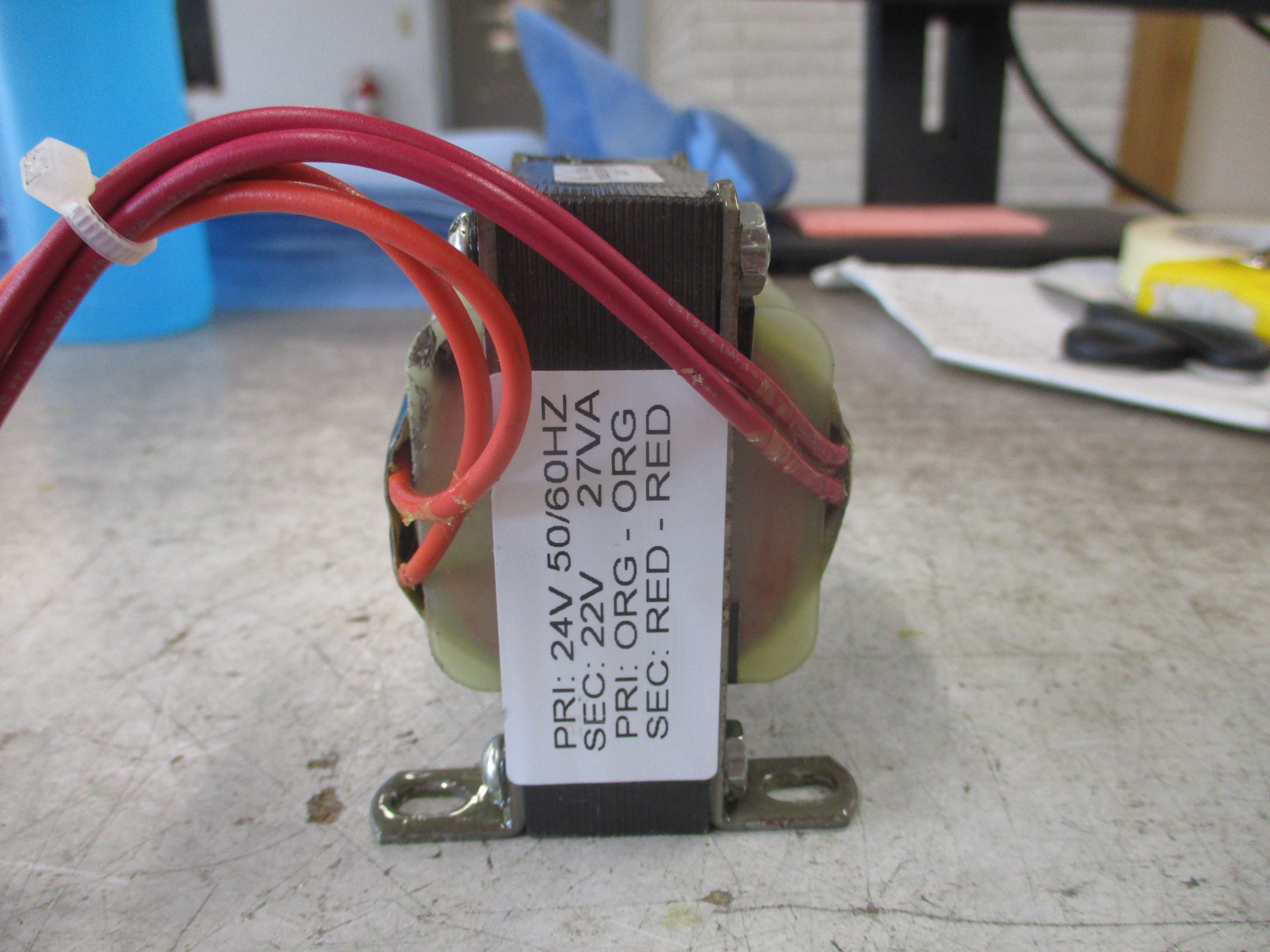 Hobart Transformer 180792P2 27VA Pri: 24V Sec: 22V 50/60Hz Used