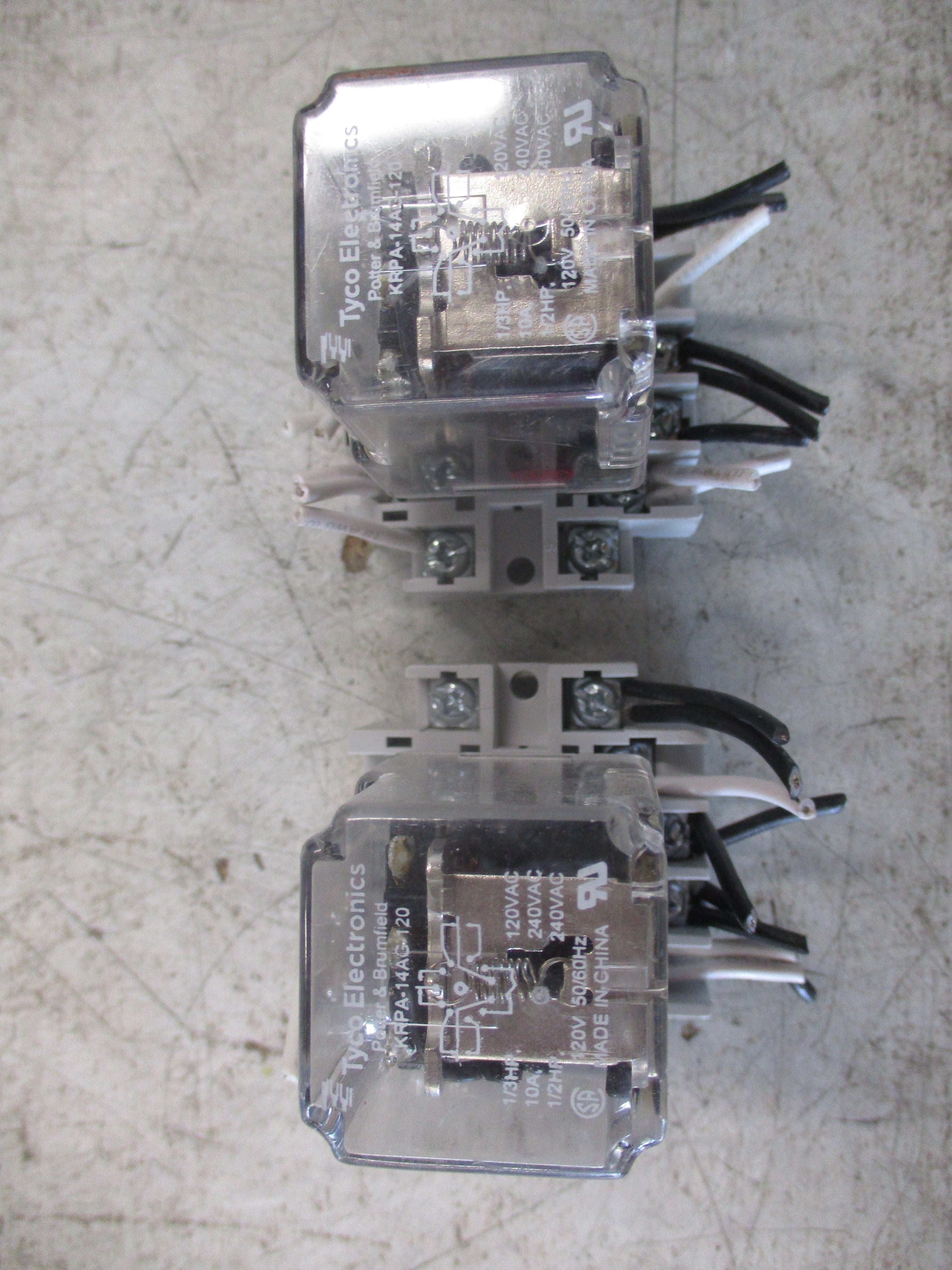Tyco Potter & Brumfield Relay KRPA-14AG-120 120V Coil W/Base *Lot of 2* Used