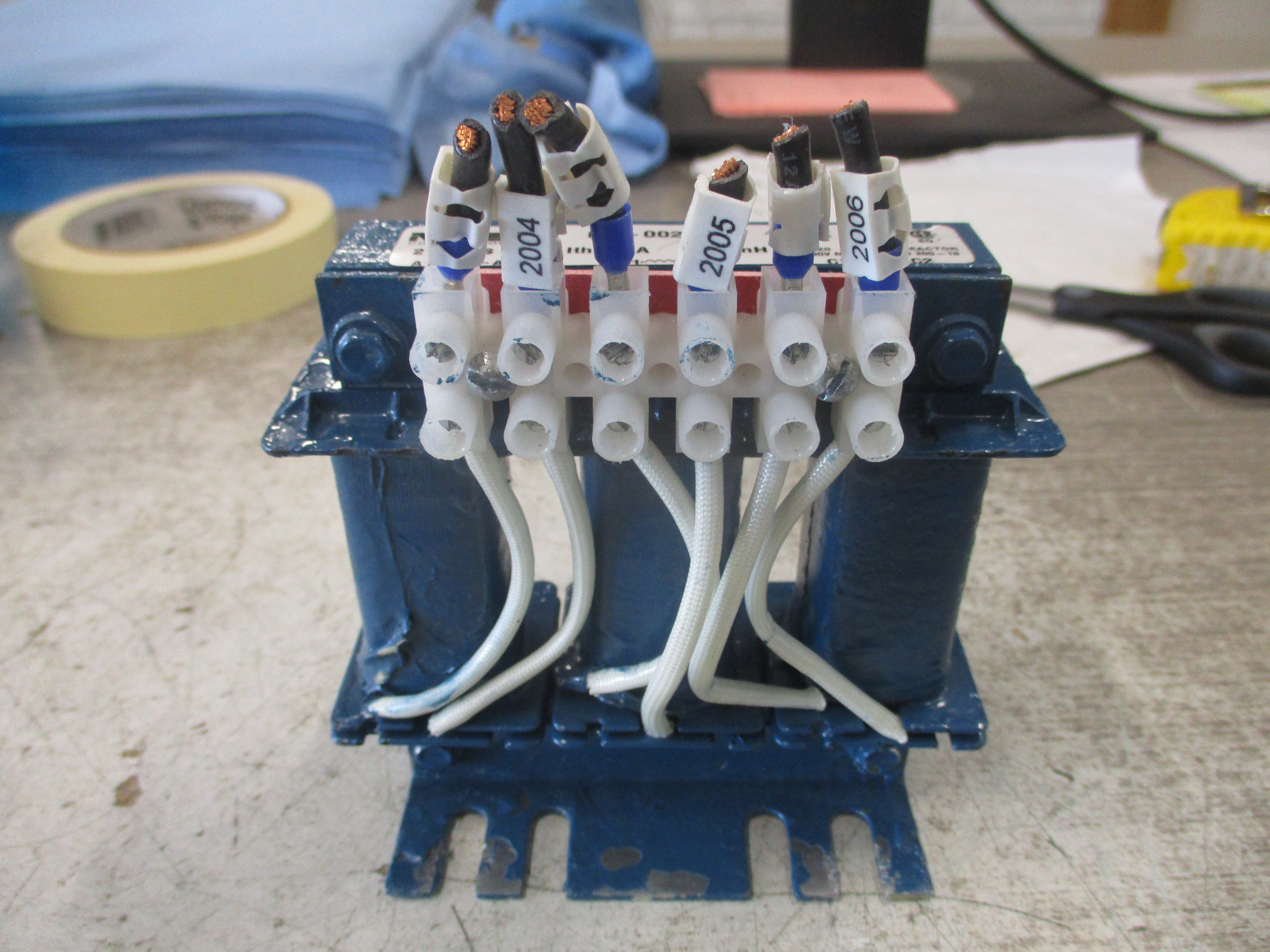MTE Line Reactor RL-00201 2A 12mH 600V 3Ph 50/60Hz Used