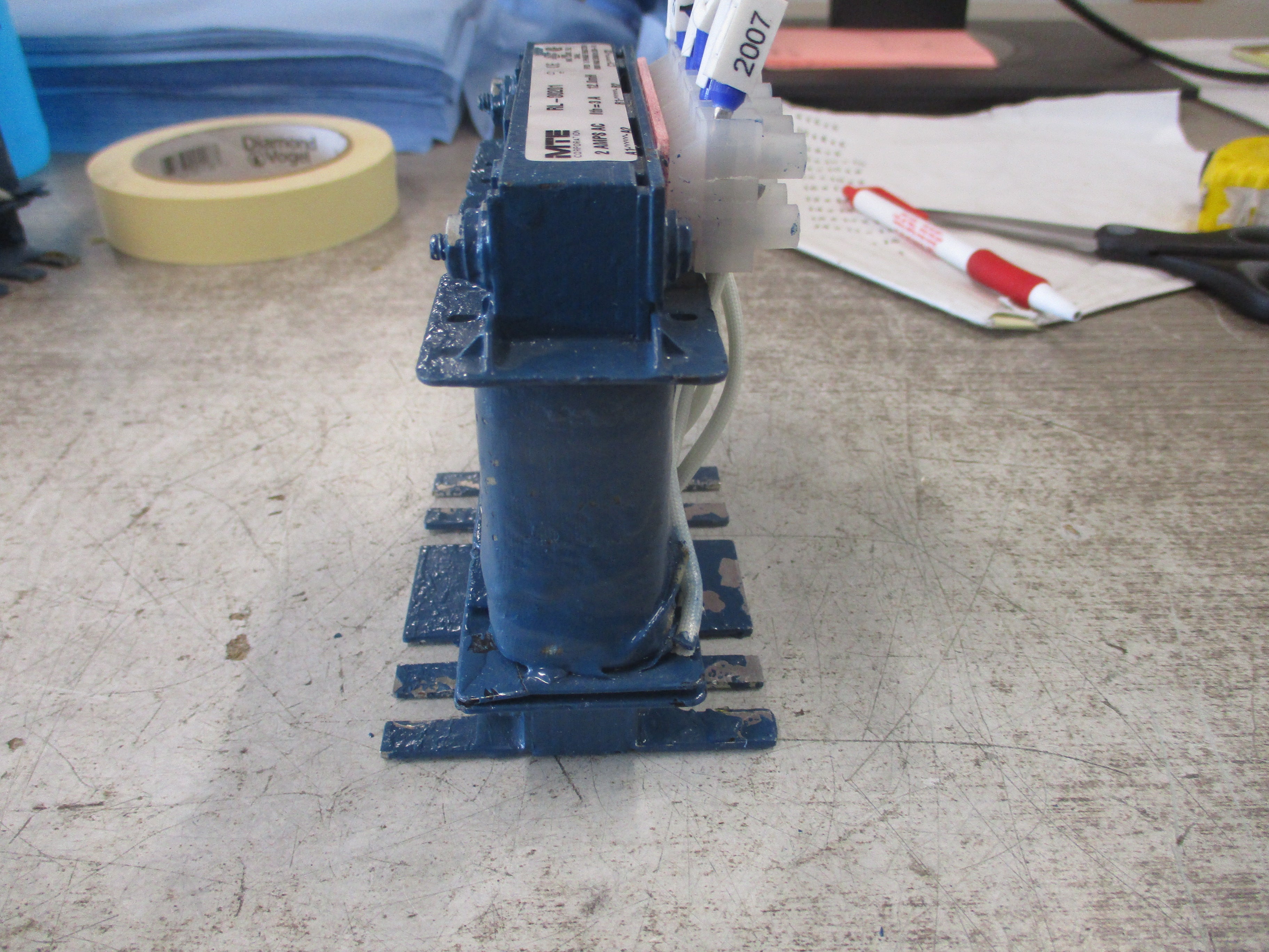 MTE Line Reactor RL-00201 2A 12mH 600V 3Ph 50/60Hz Used