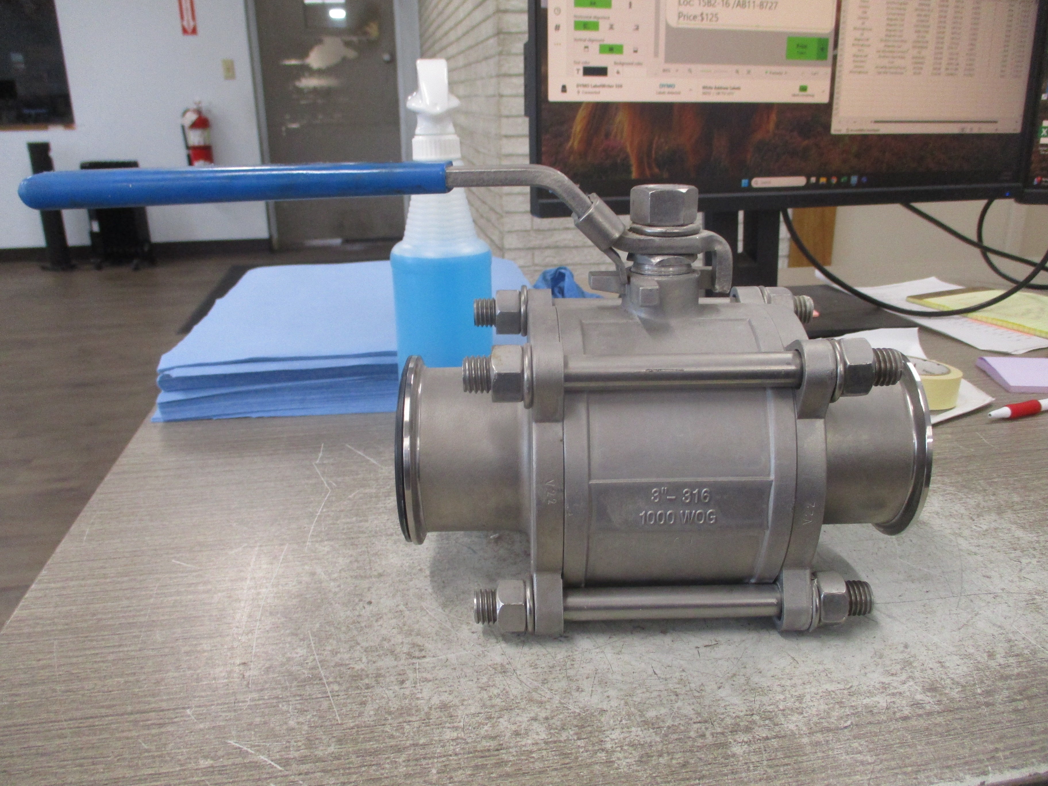 Dixon Bradford Stainless Steel Ball Valve BV2GG-300CC-A Size: 3" 1000 WOG