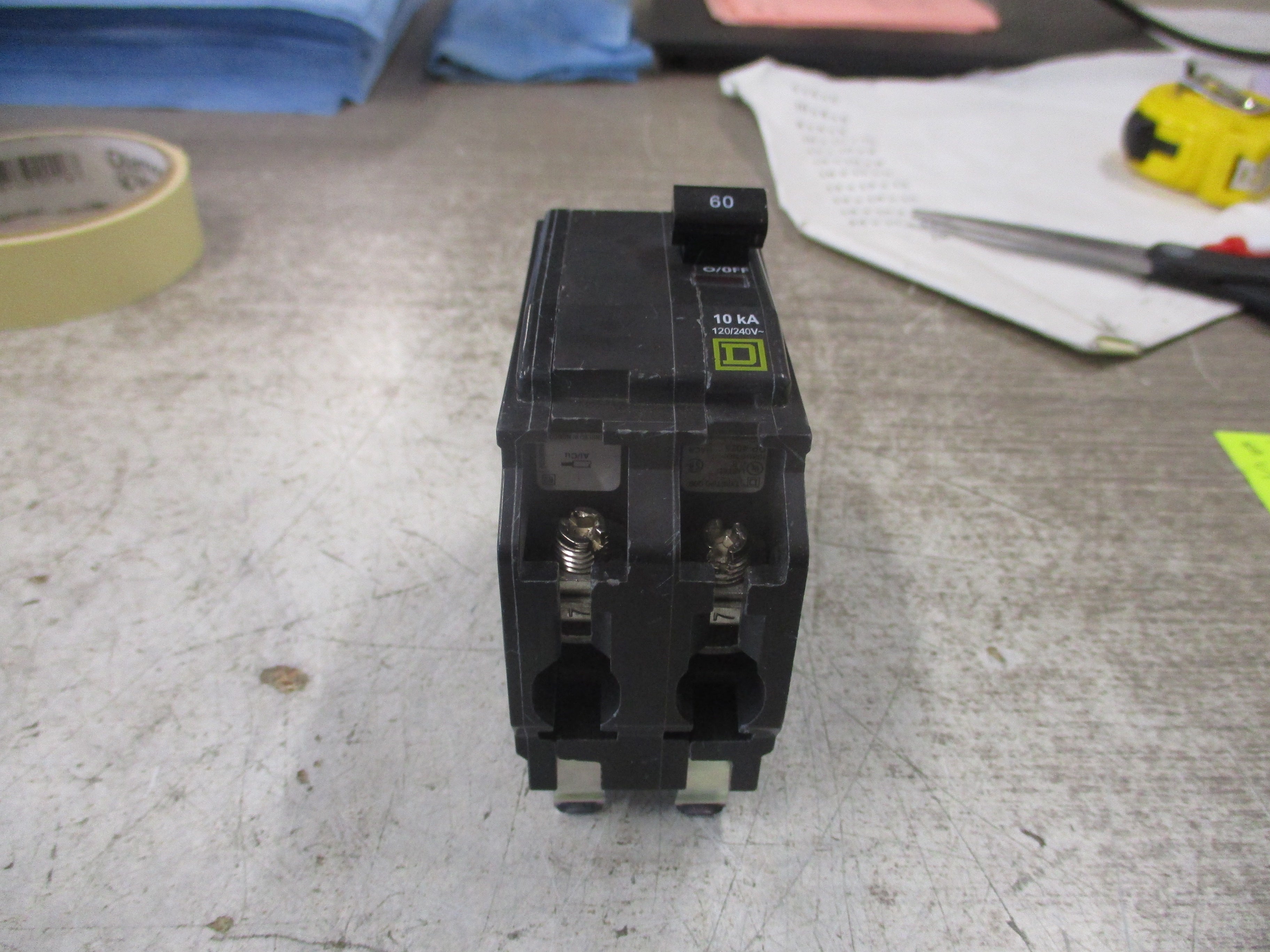 Square D Bolt-On Circuit Breaker QOB260 60A 120/240V 2P Used