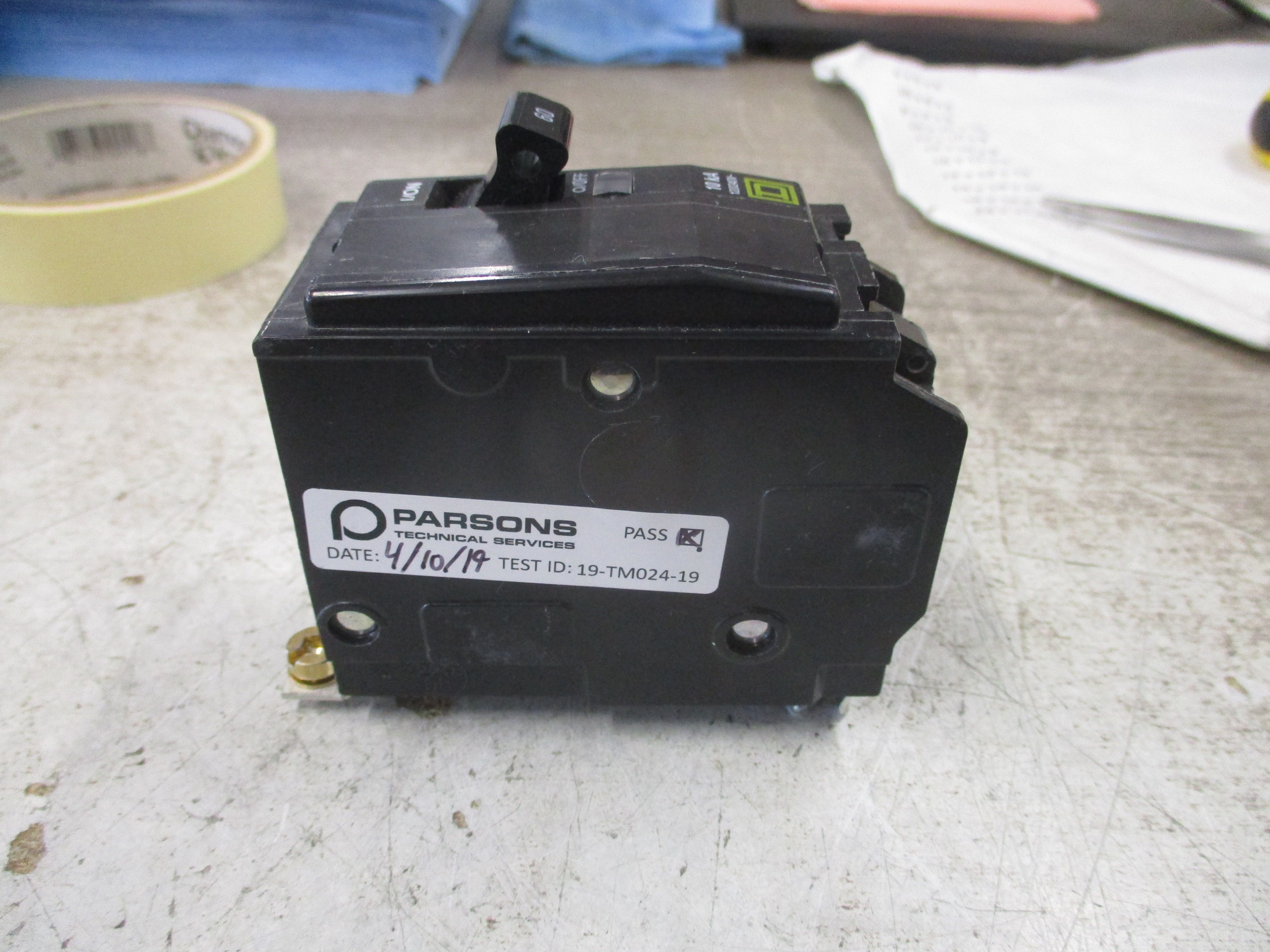 Square D Bolt-On Circuit Breaker QOB260 60A 120/240V 2P Used