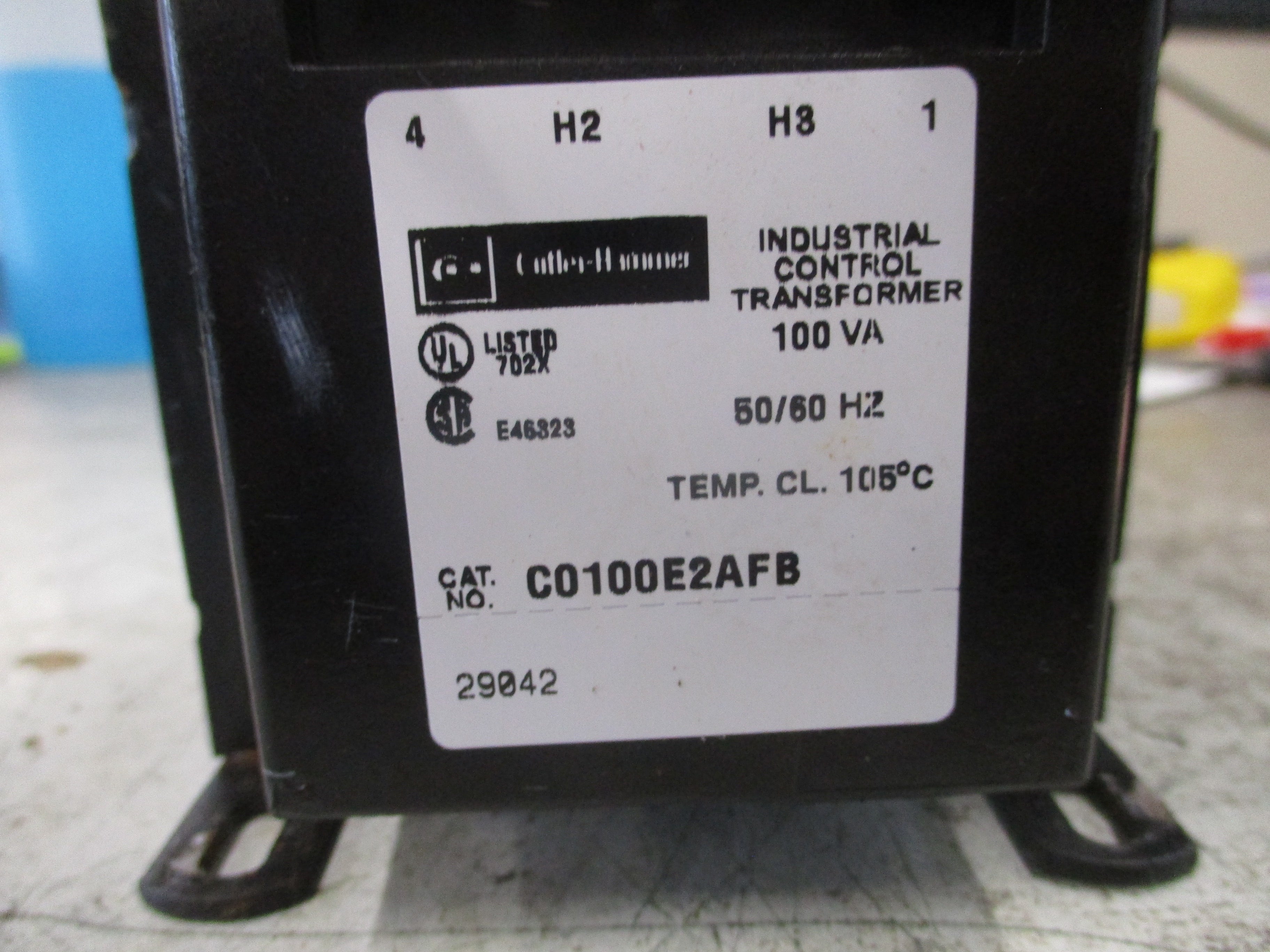 Cutler-Hammer Control Transformer C0100E2AFB 100VA Pri: 240/480V Sec: 120V