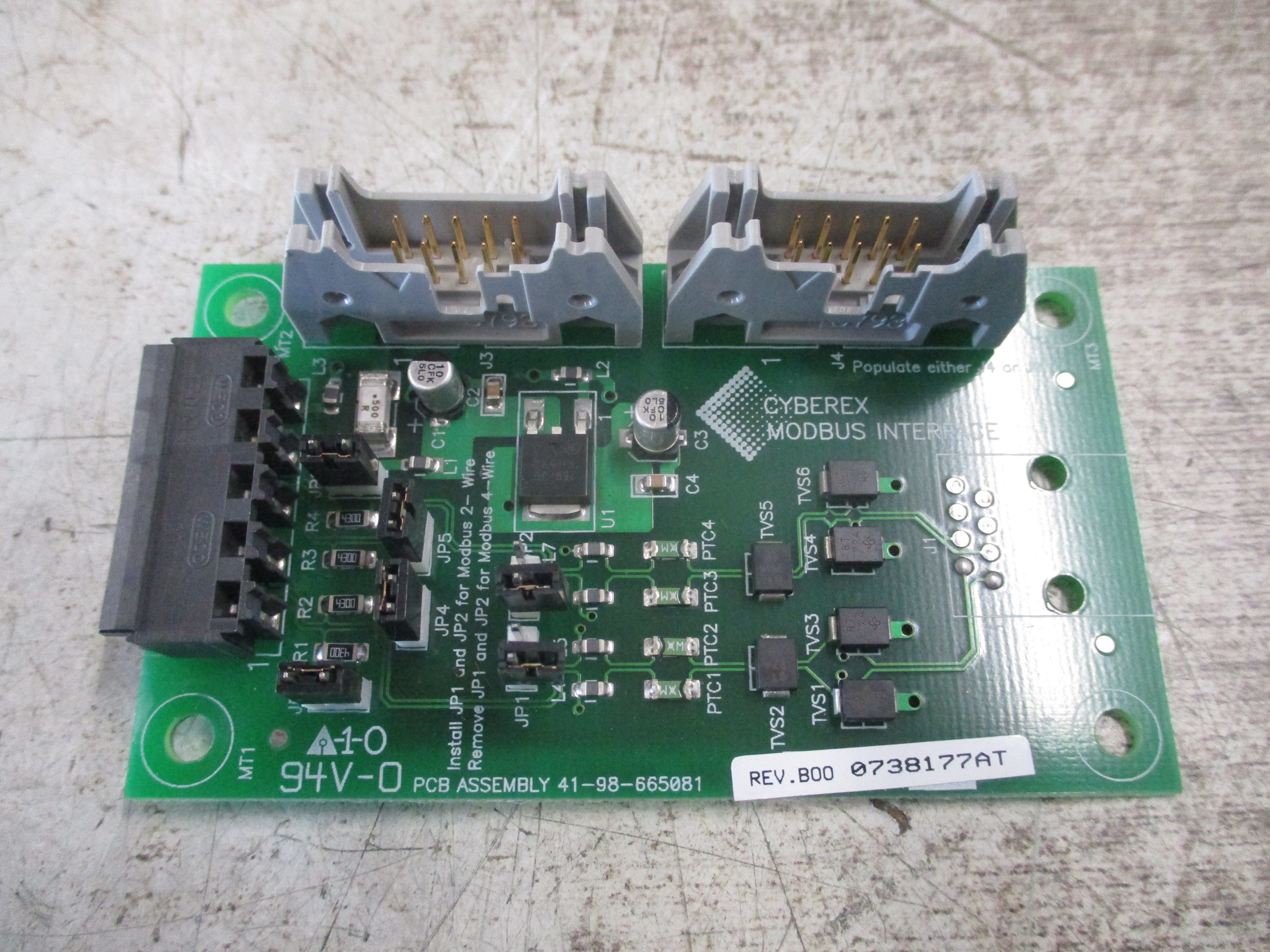 Cyberex Modbus Interface Board 41-98-665081 Used