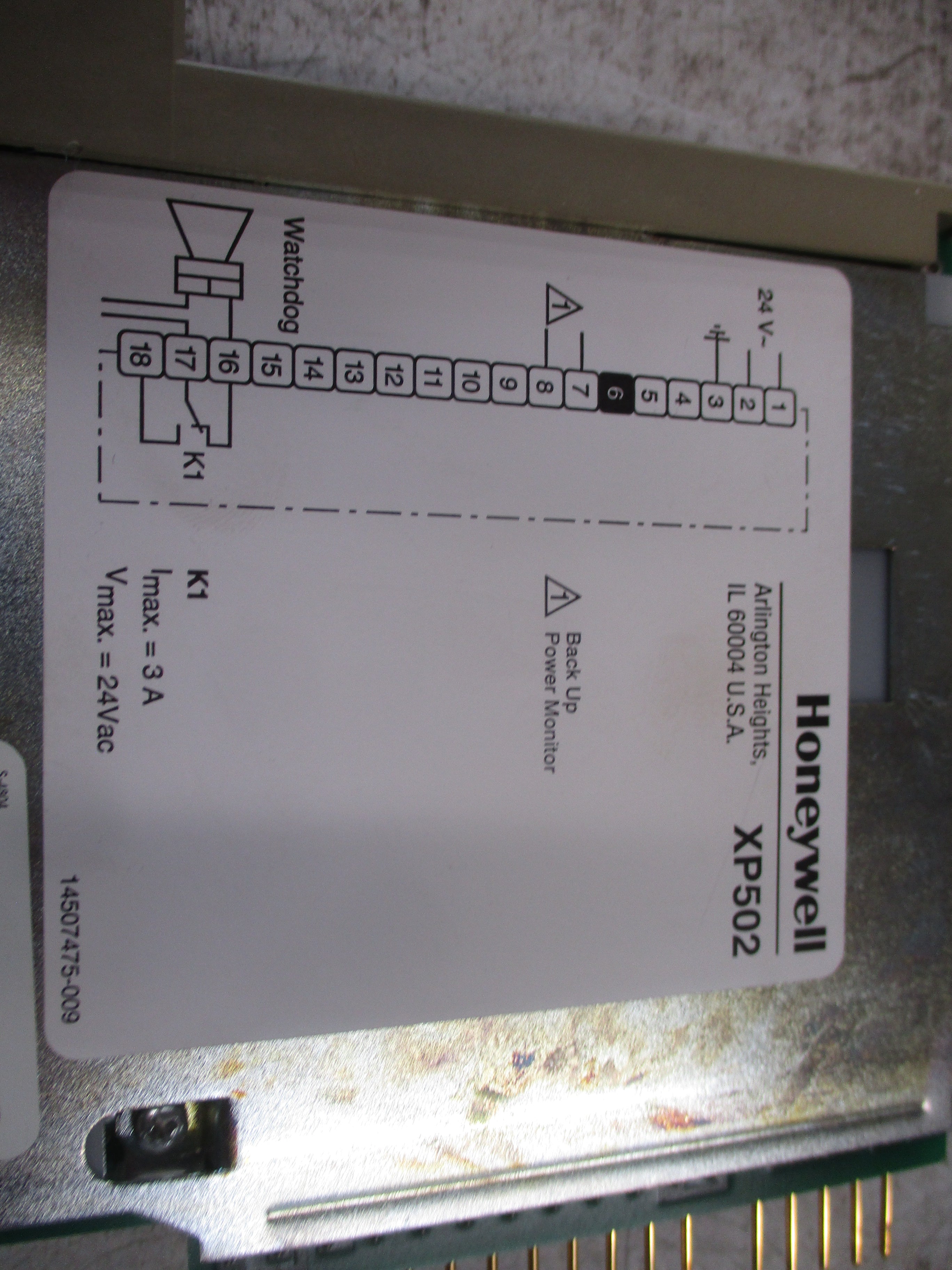 Honeywell Power Supply Module XP502 Used
