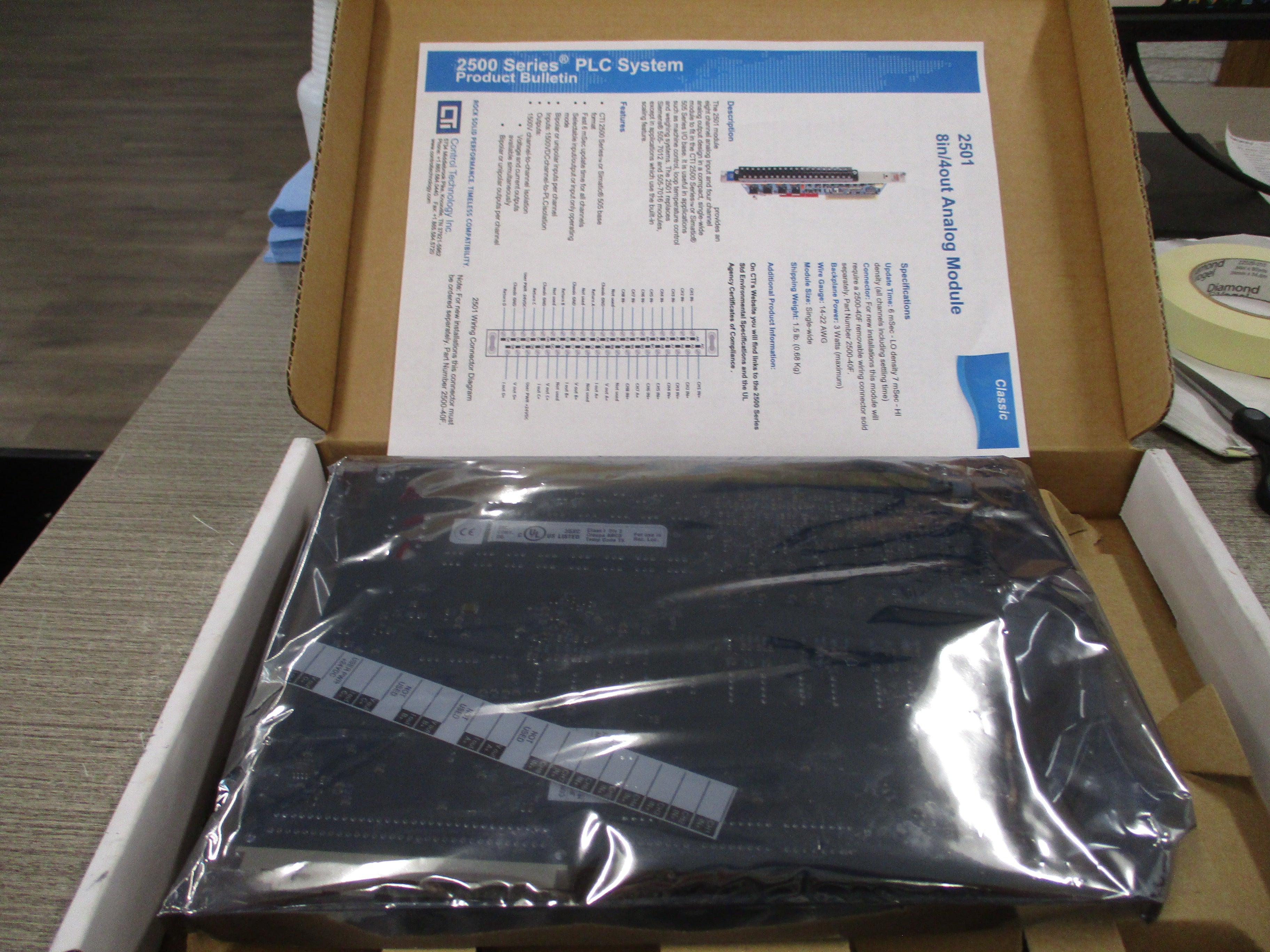 CTi Analog I/O Module 2501 Rev. 015 8in 4 Out New Surplus