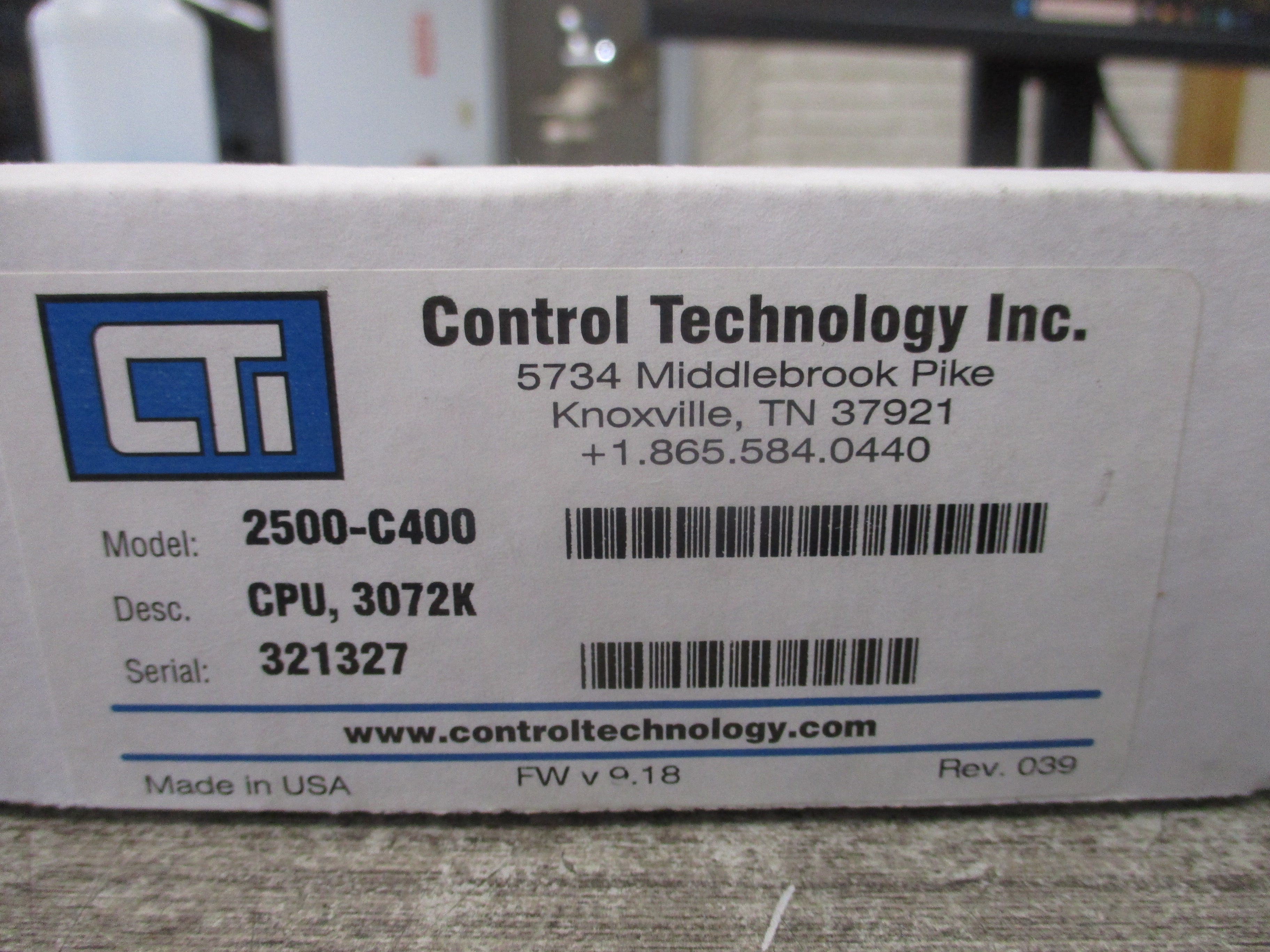 CTi CPU Module 2500-C400 Rev. 039 F/W . V9.18 3072K New Surplus