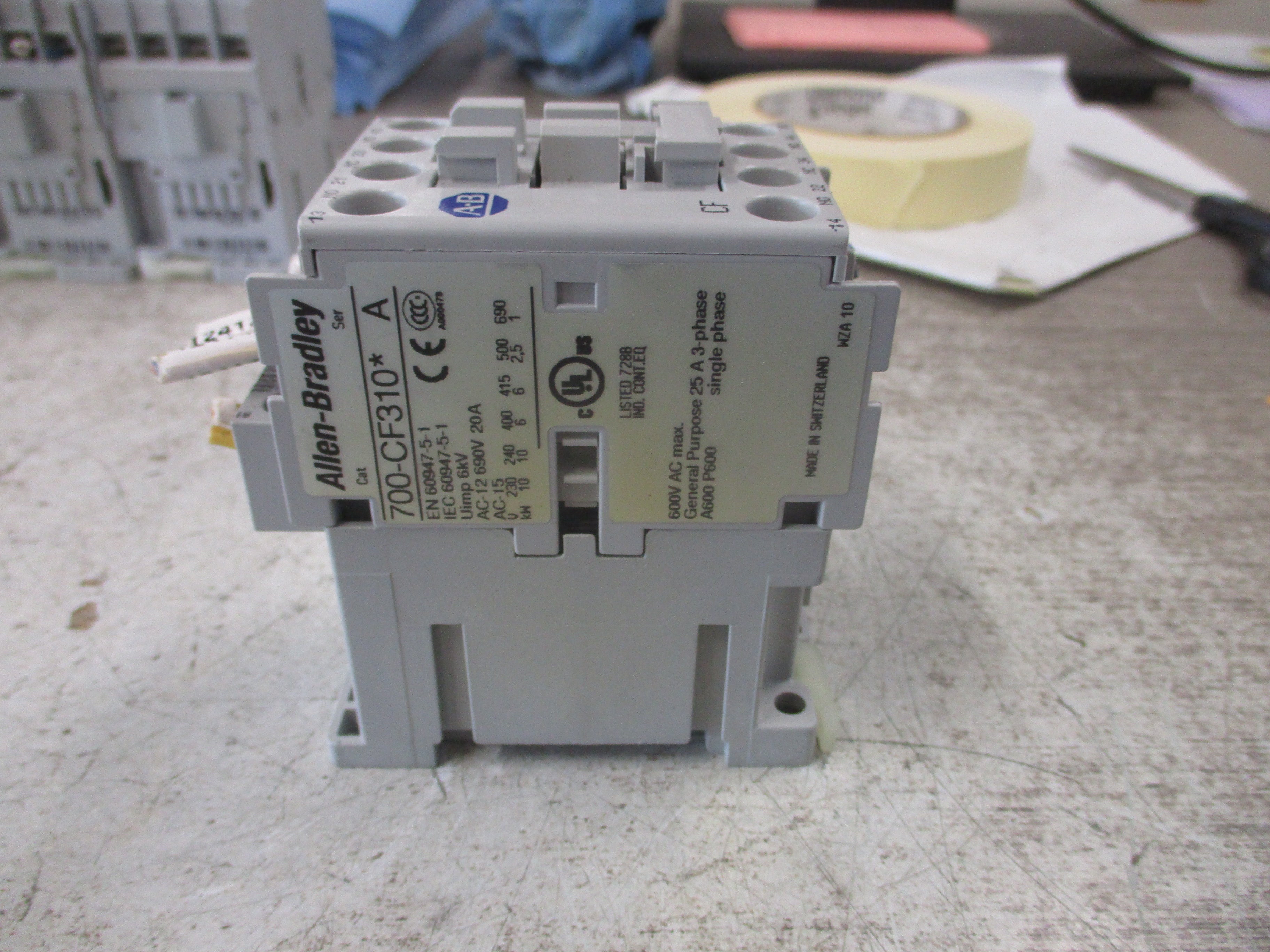 Allen-Bradley Contactor 700-CF310* 120V Coil 25A 600V Used