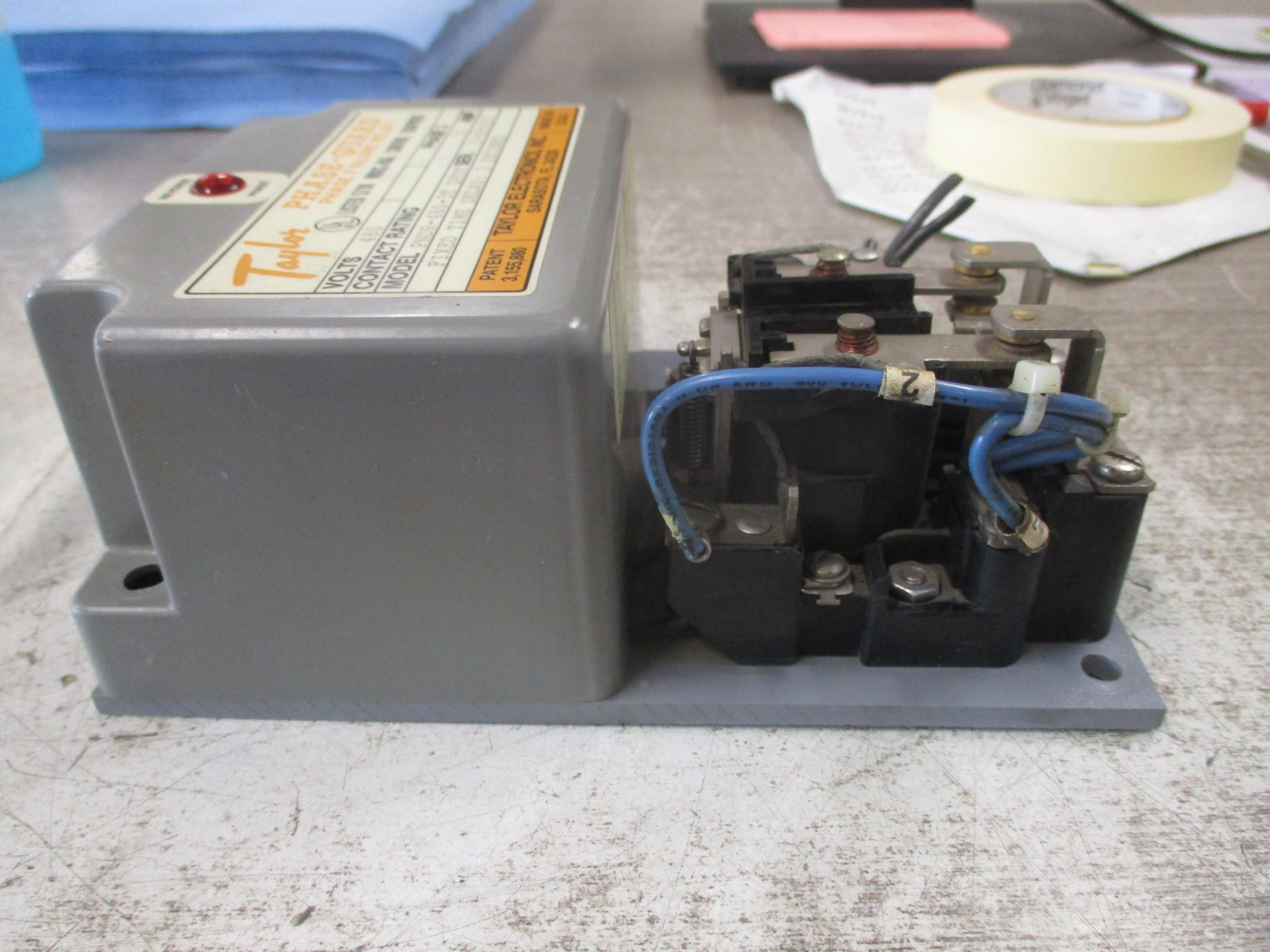 Taylor Phase-Guard Phase Failure Relay PNDR-480-3T DPDT 480V 30A 3Ph