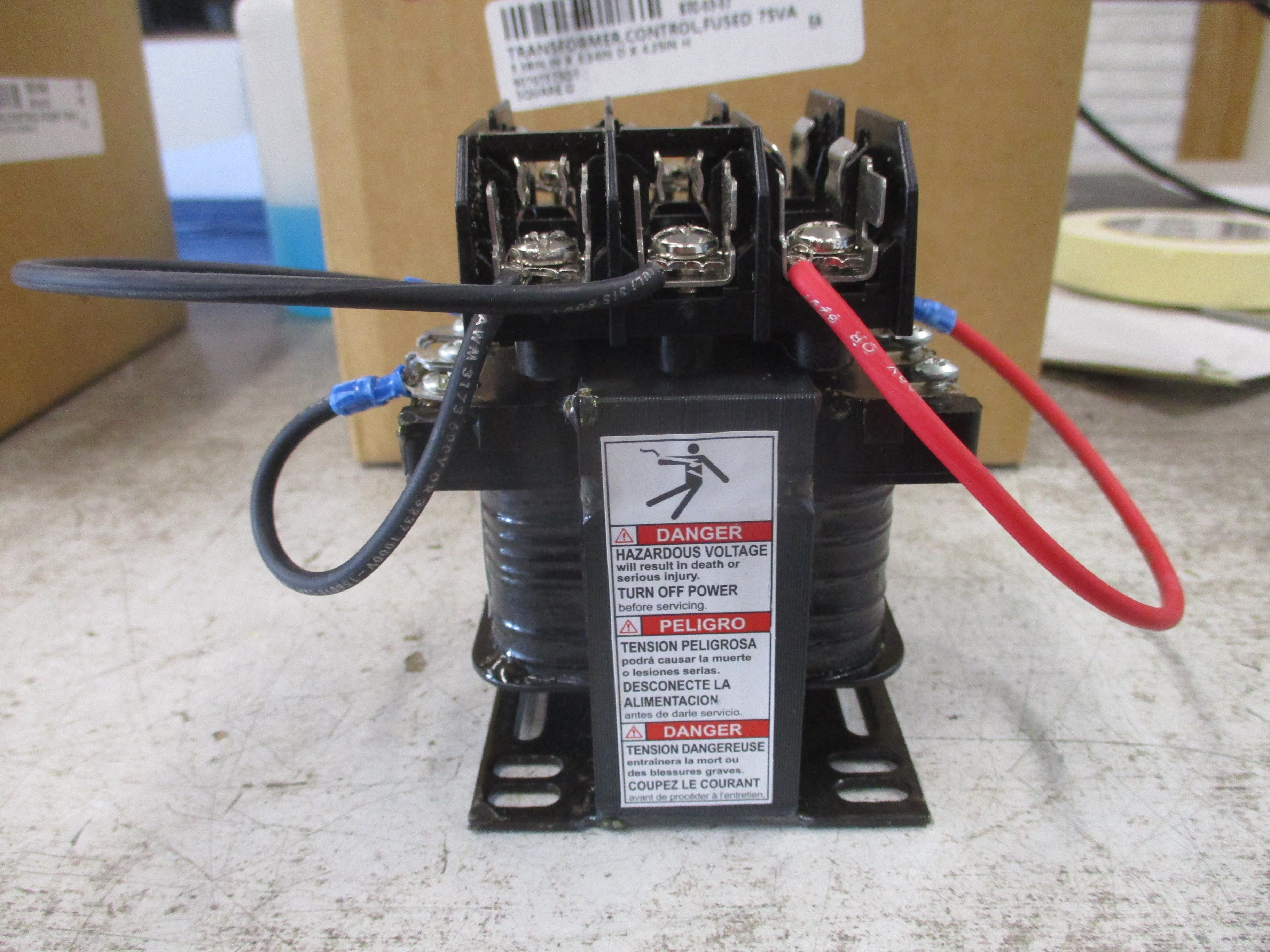 Square D Control Transformer 9070TF75D1 0.075KVA Pri: 240/480V Sec: 120V 50/60Hz