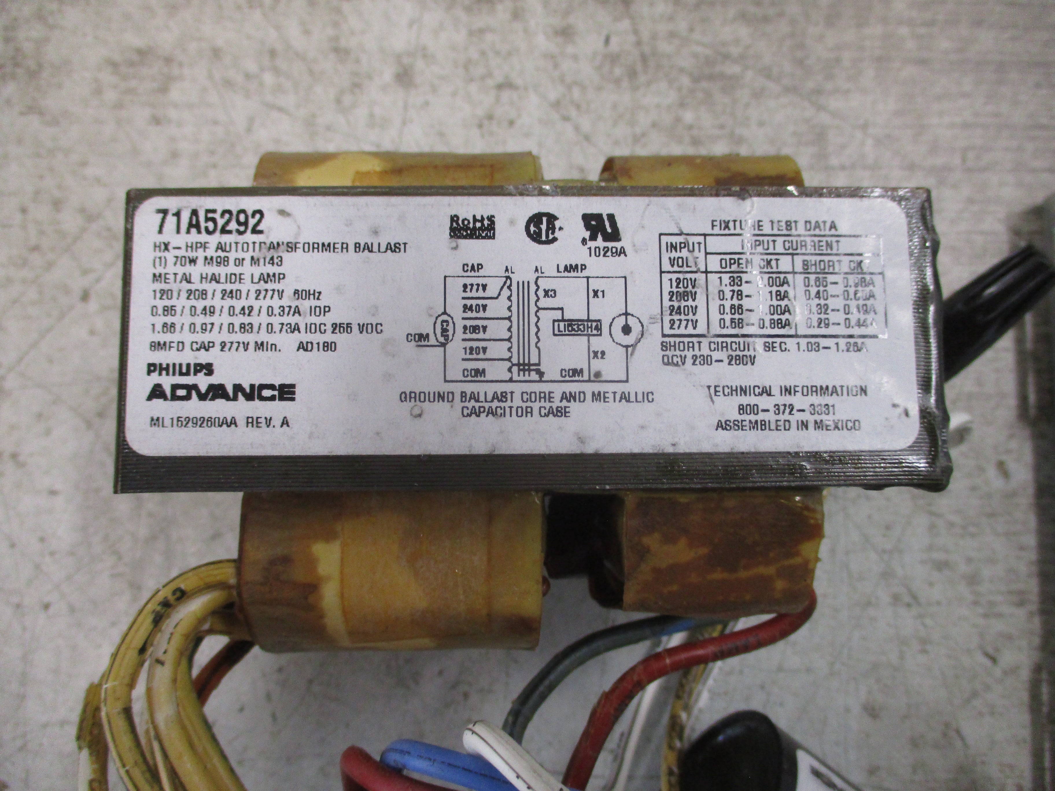 Philips Advanced Core & Coil Ballast Kit 71A5292-001D 120/208/240/277V 60Hz