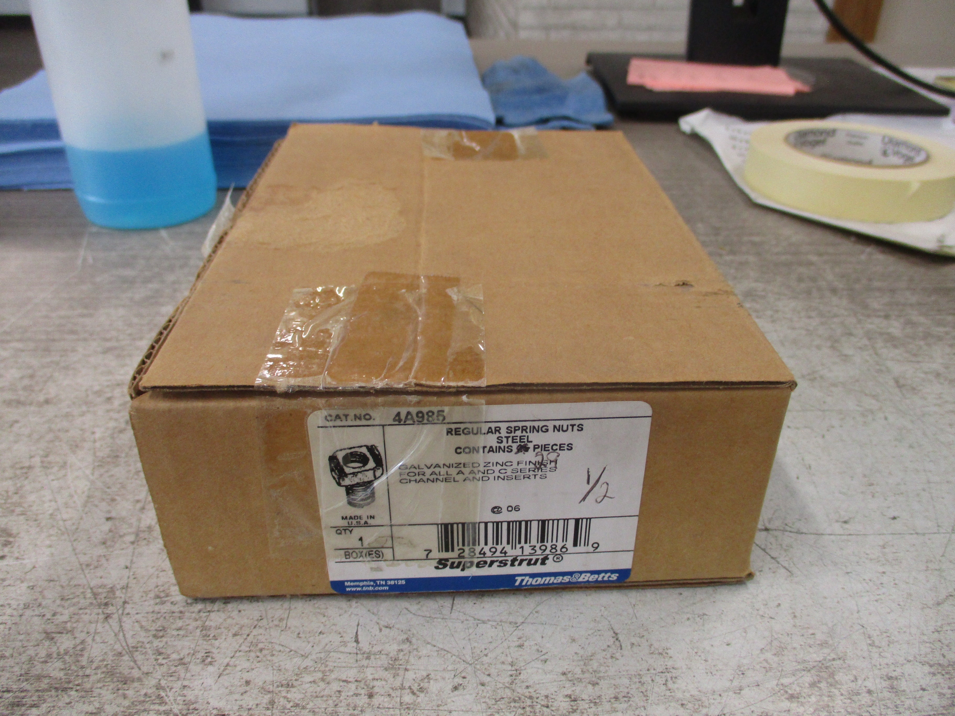Thomas & Betts Superstrut Spring Nut 4A985 Galvanized Steel 1/2" *Box of 29*