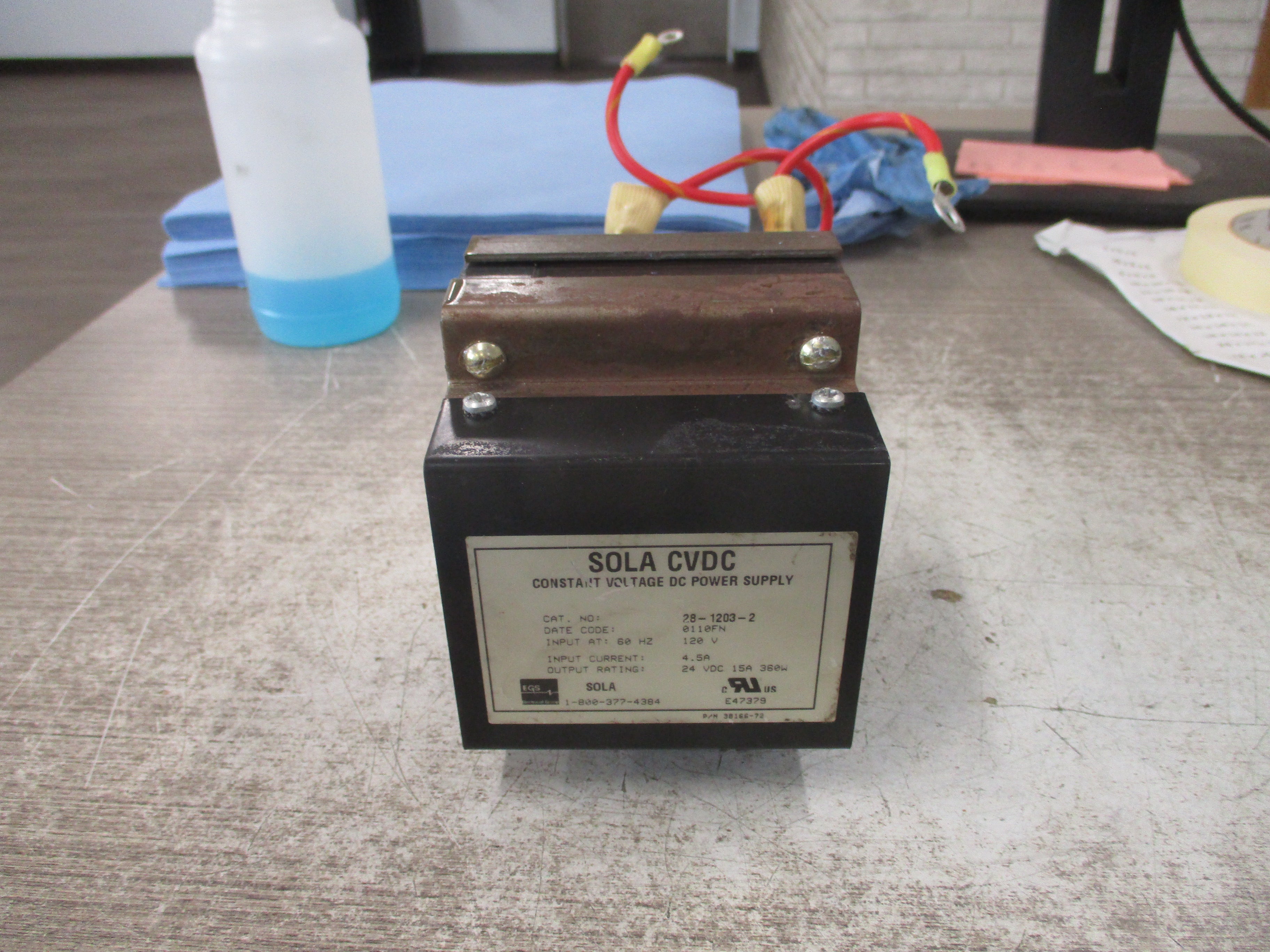 Sola Power Supply Transformer 28-1203-2 360W Input: 120V 4.5A 60Hz