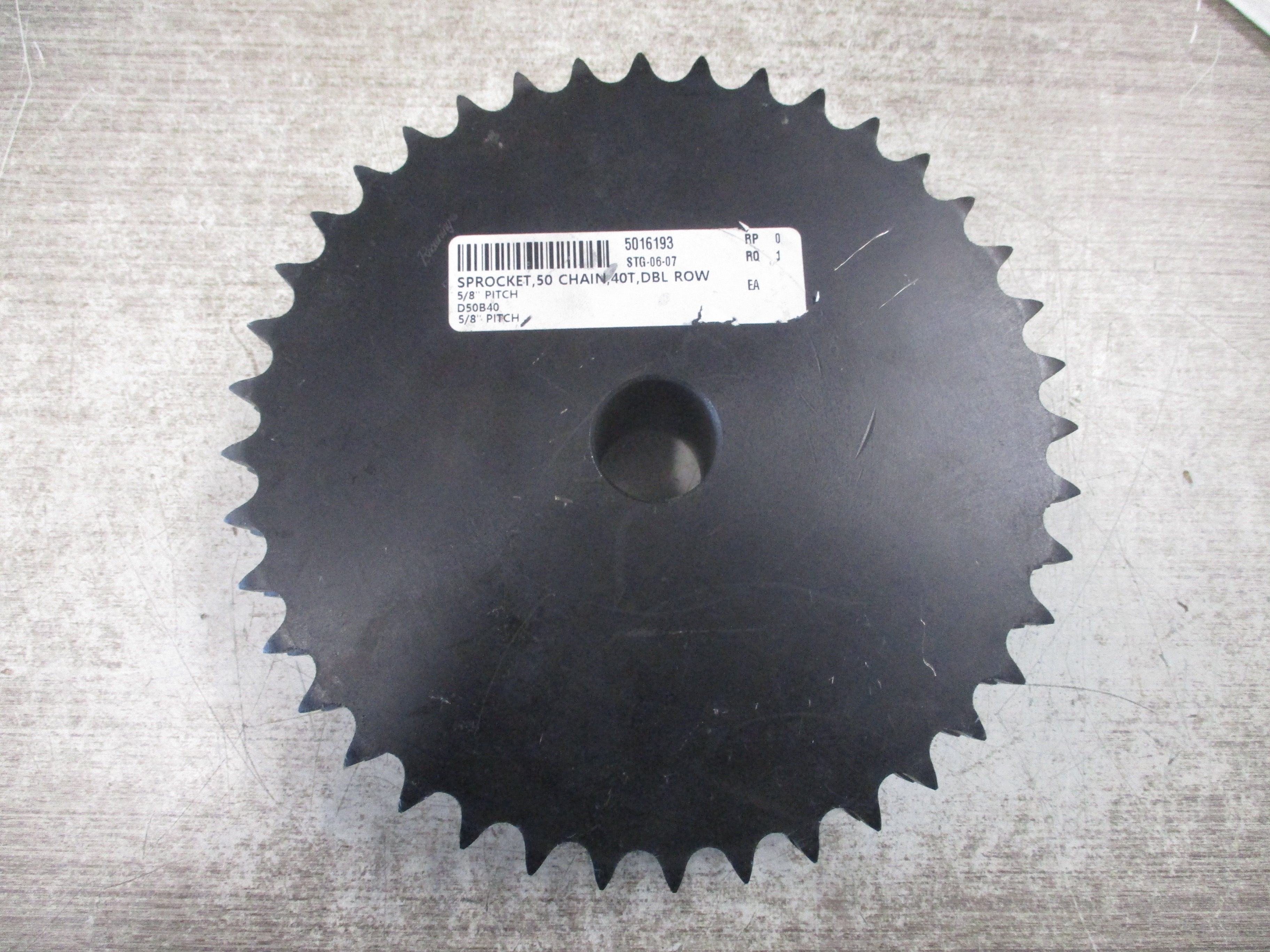 Martin Sprocket D50B40 Double Row 5/8" Pitch Used