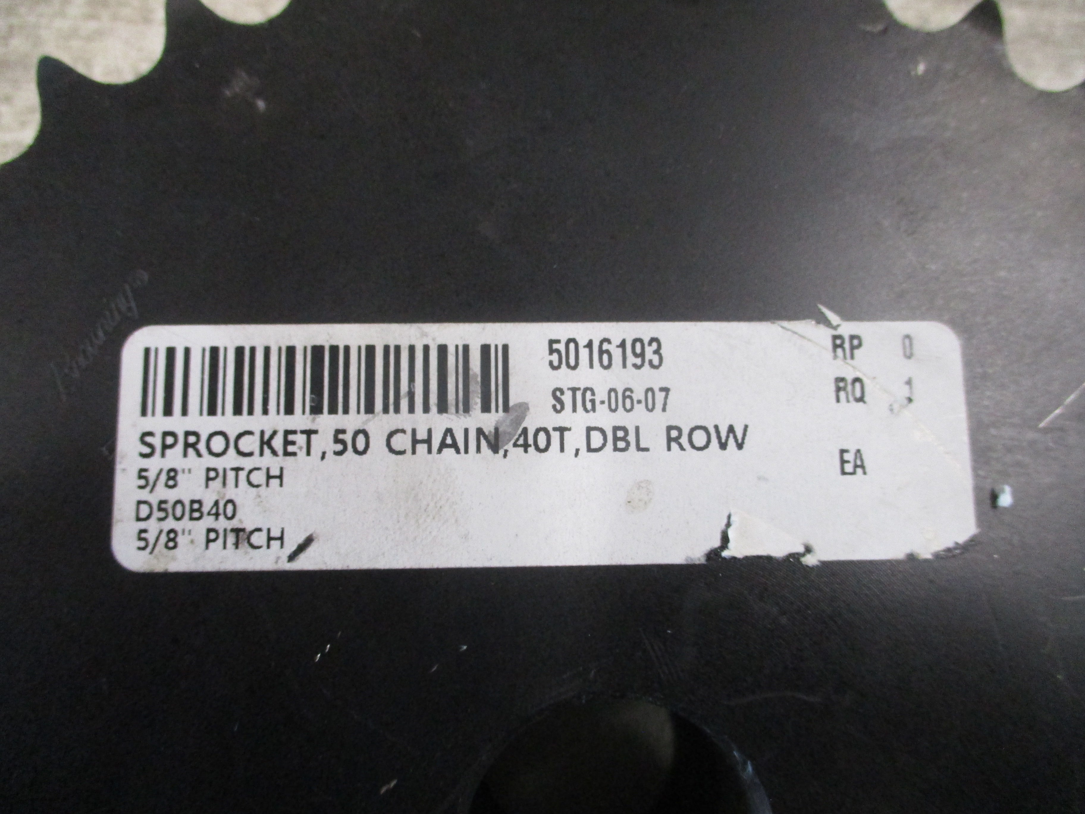 Martin Sprocket D50B40 Double Row 5/8" Pitch Used