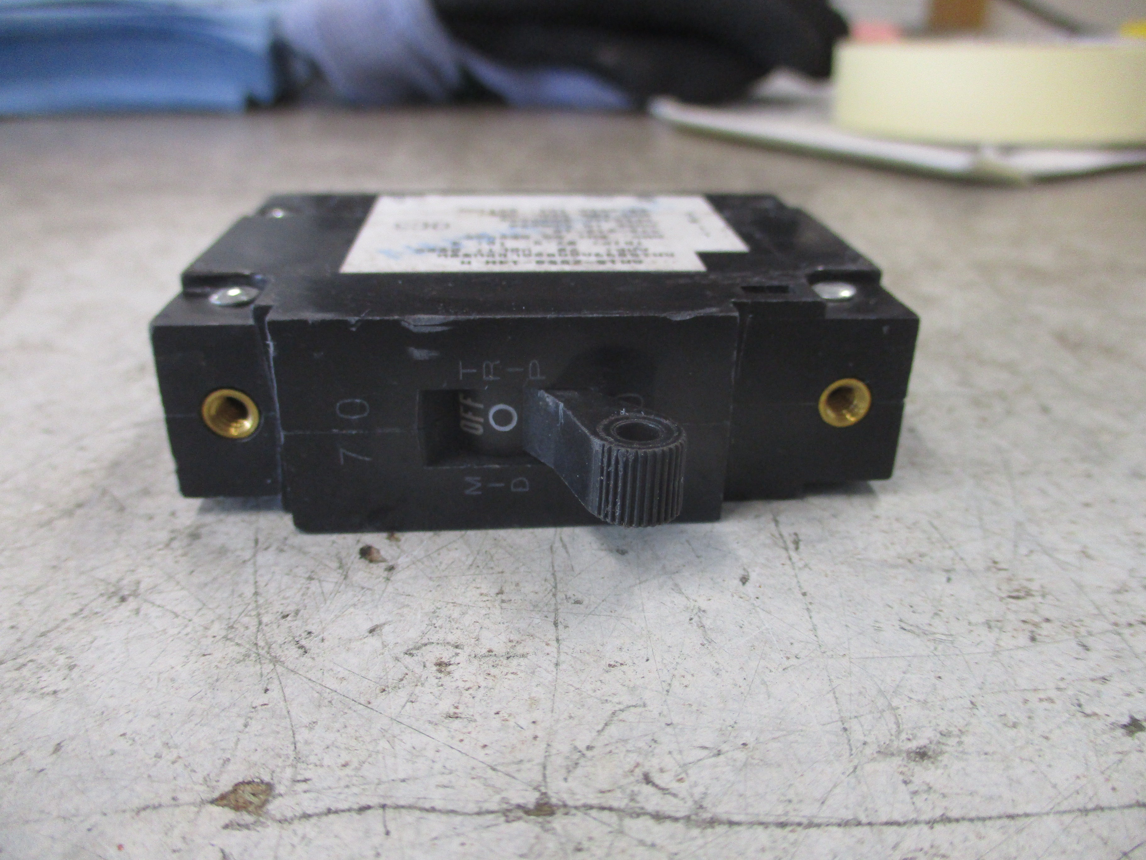 Heinemann DC Circuit Breaker AM1S-Z550-14W M 70A 80VDC 1P Used