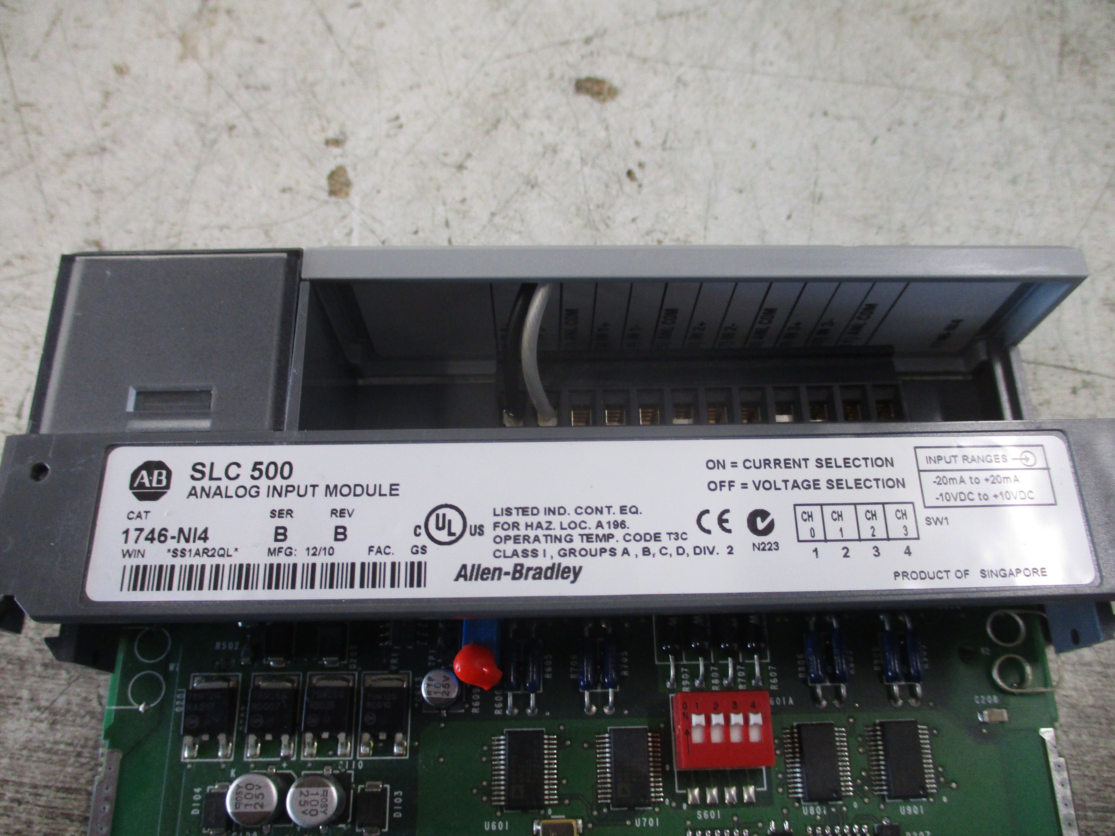 Allen-Bradley SLC 500 Analog Input Module 1746-NI4 Ser. B Rev. B Used