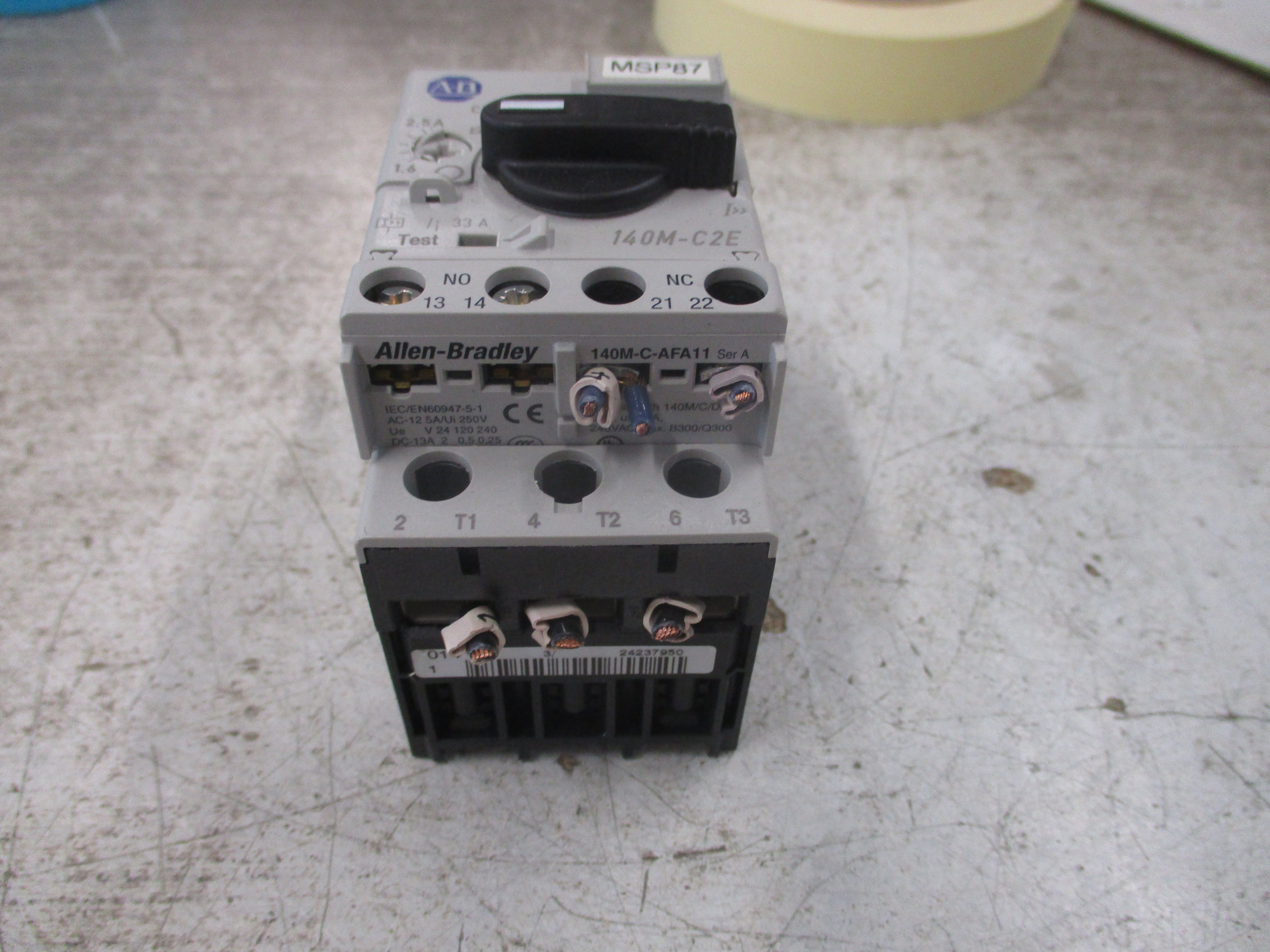 Allen-Bradley Manual Starter 140M-C2E-B25 Range:1.6-2.5A Used
