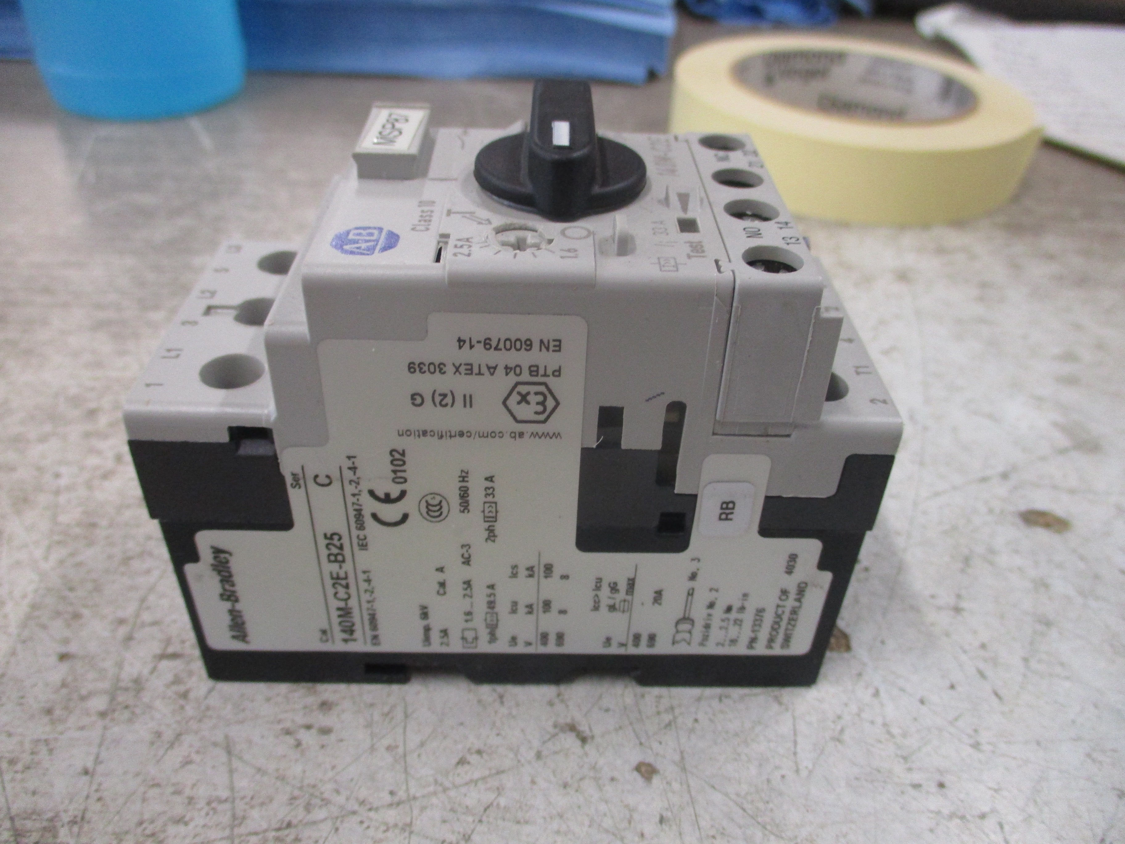 Allen-Bradley Manual Starter 140M-C2E-B25 Range:1.6-2.5A Used