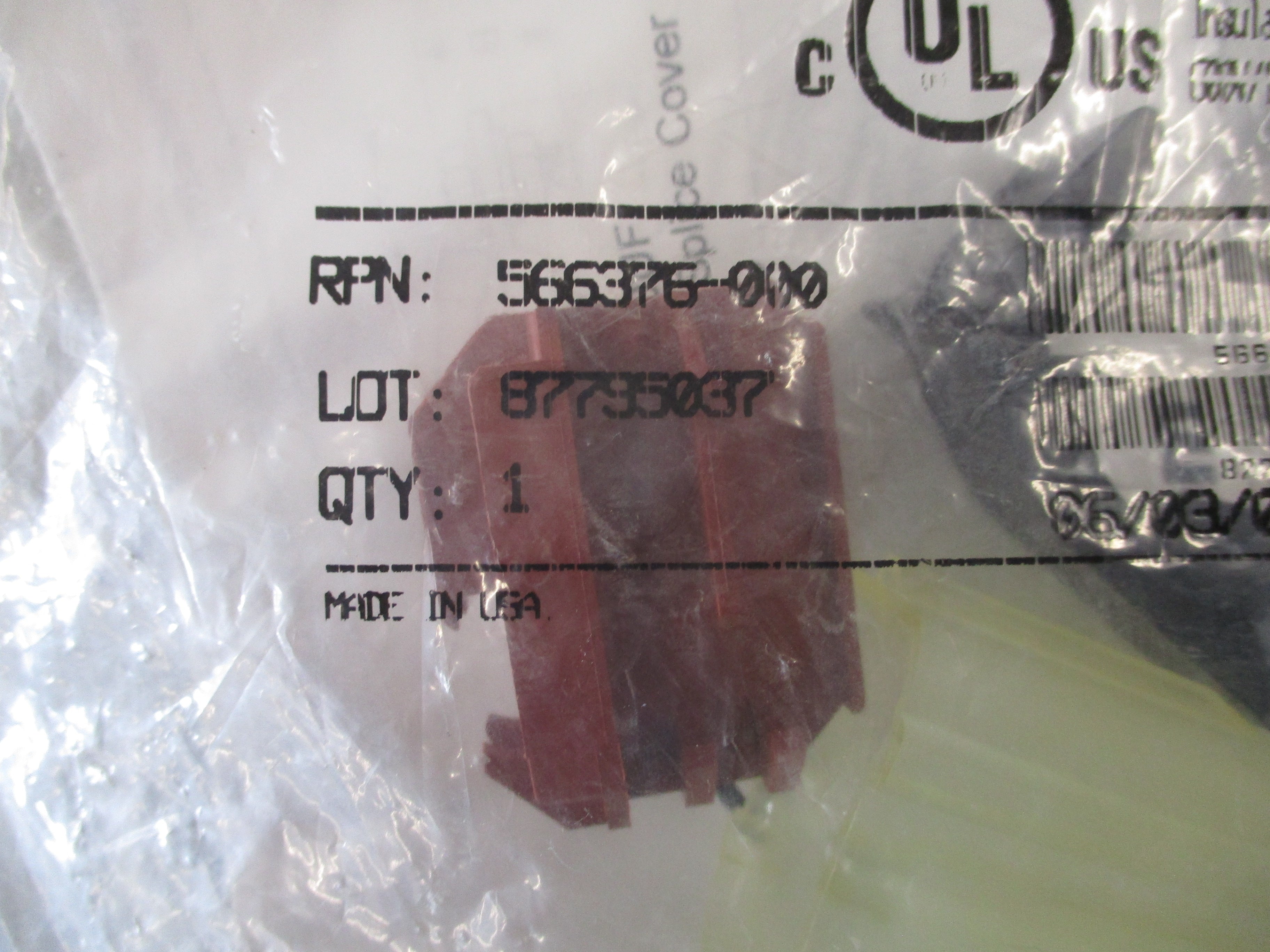 Tyco Insulating Splice Cover STUB/Motor Connection 566376-000
