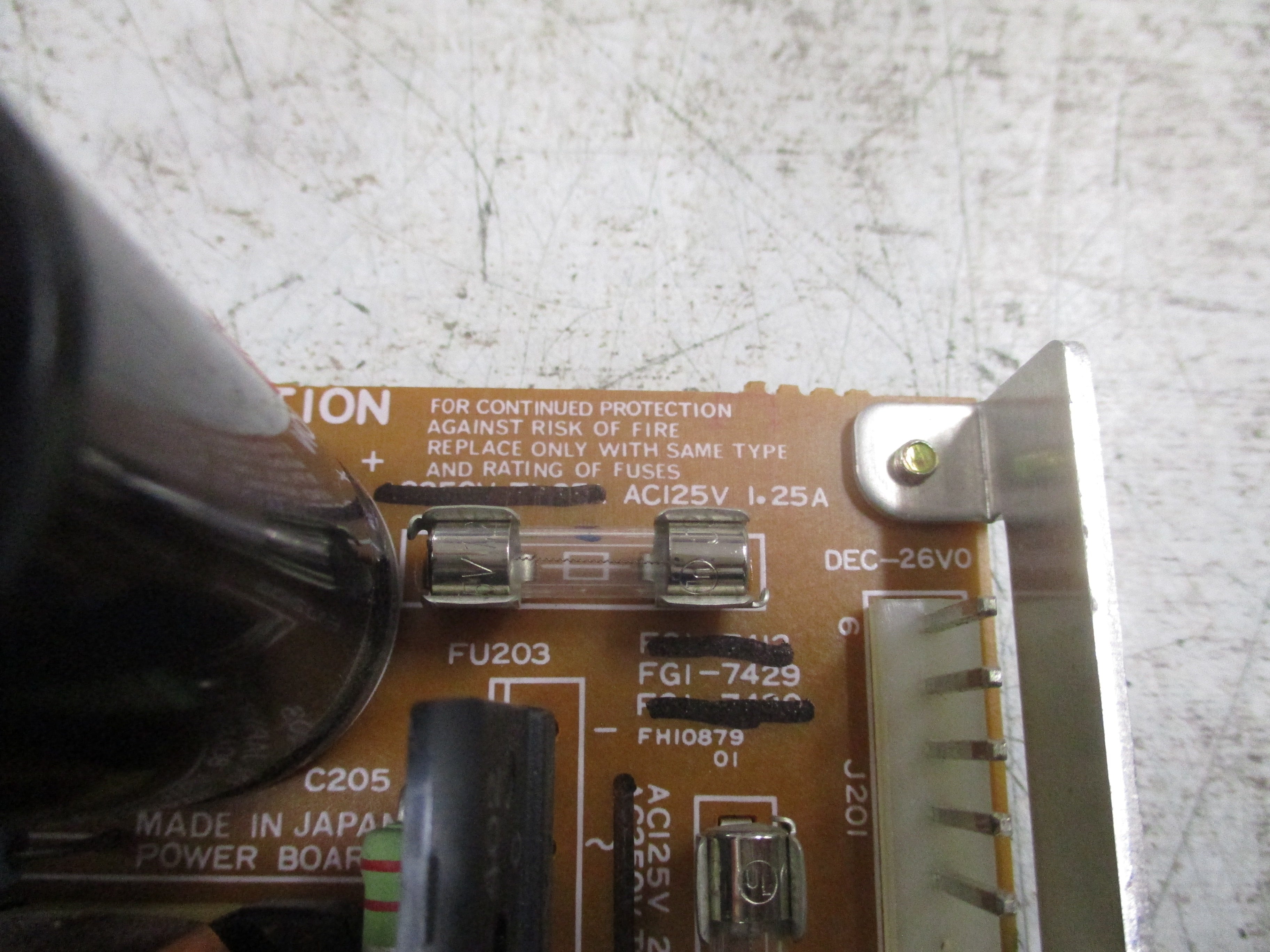 FGI Power Board FGI-7429 125VAC Used