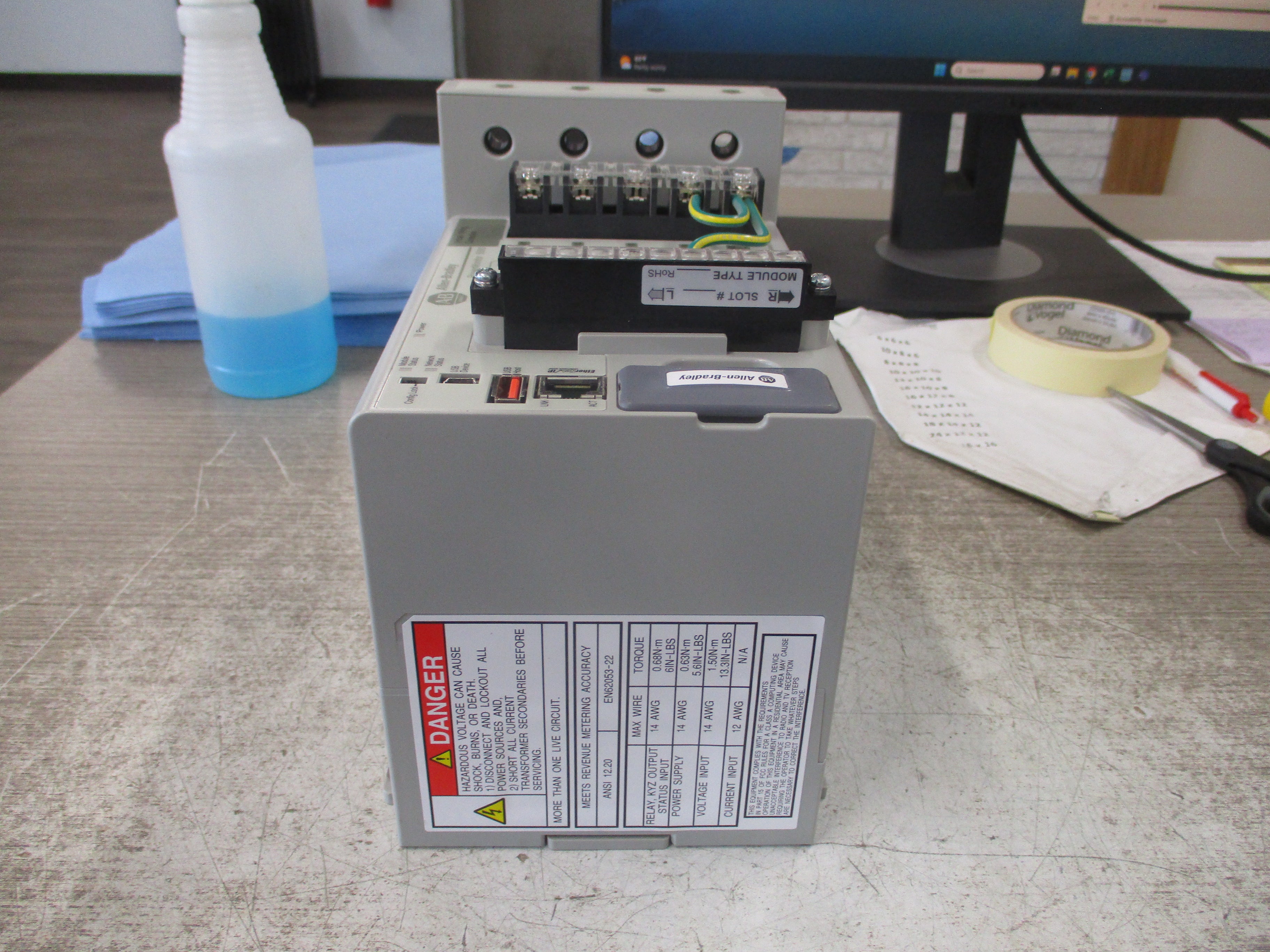 Allen-Bradley Power Monitor 5000 Basic Module 1426-M5E Ser. B FRN 4.10 Used