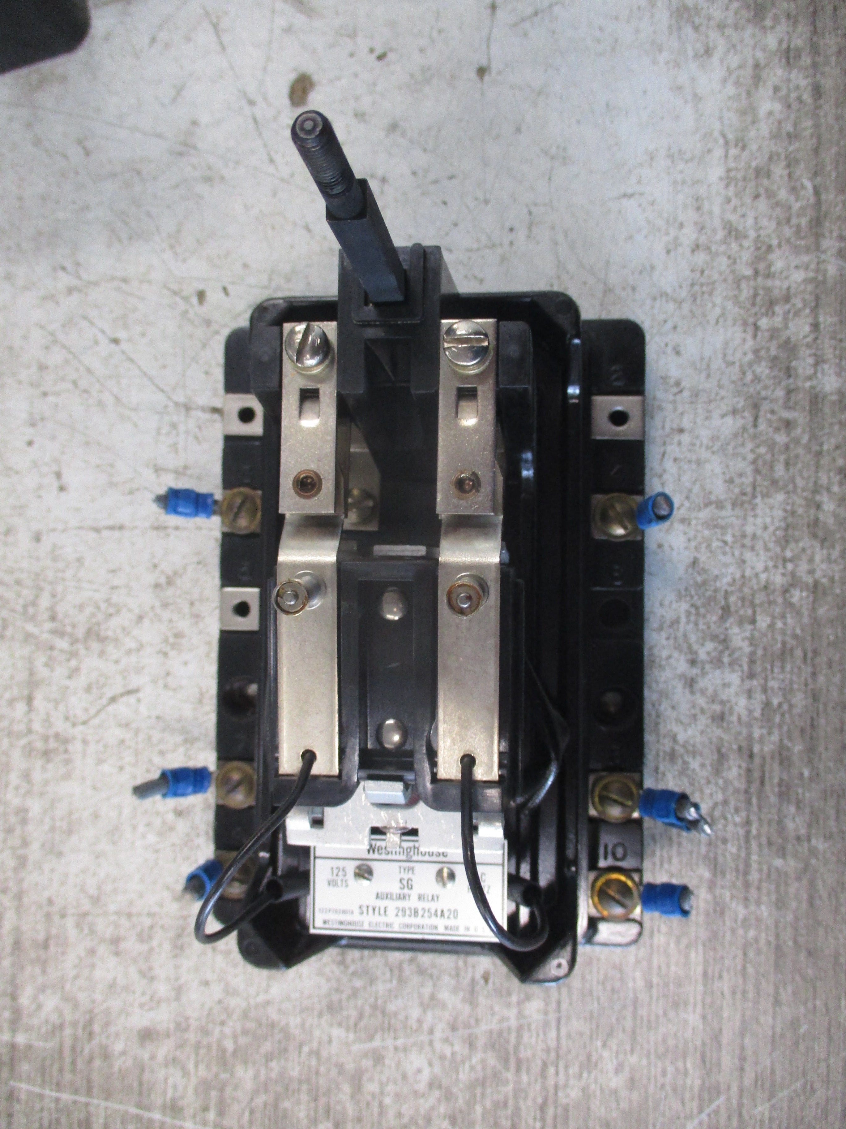 Westinghouse Type SG Auxiliary Relay 293B254A20 125VDC Used