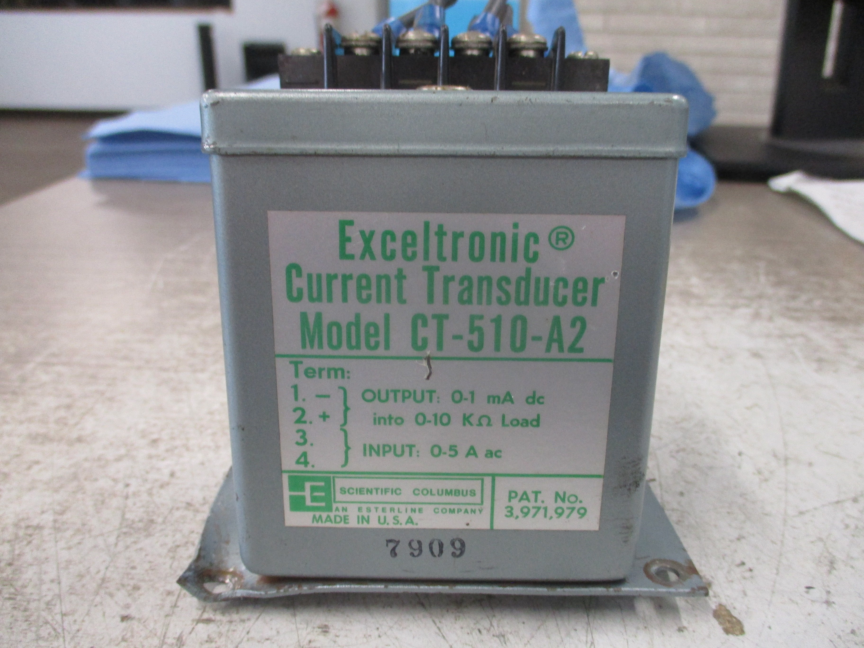 Scientific Columbus Exceltronic Current Transducer CT-510-A2 Input: 0-5A