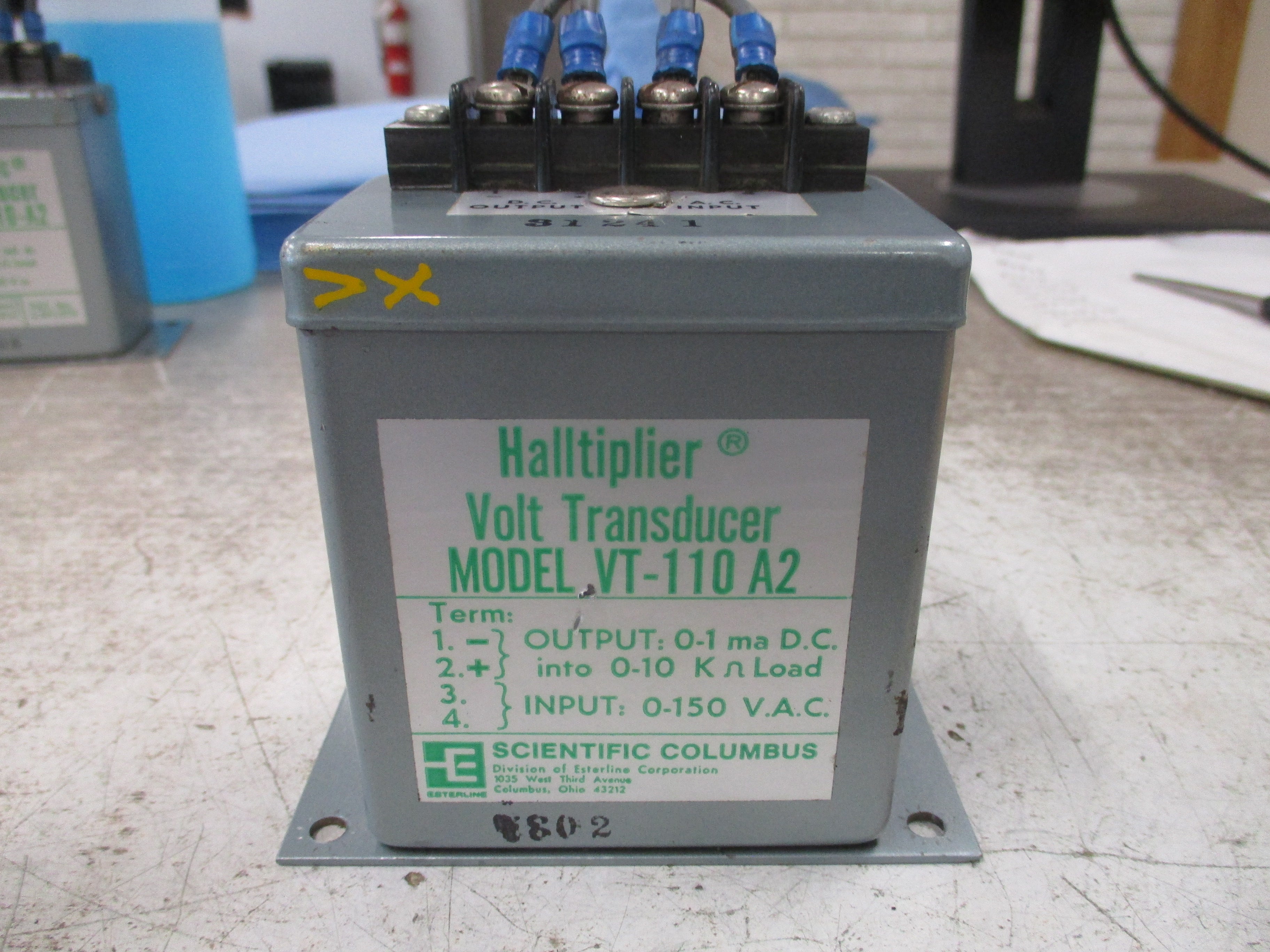 Scientific Columbus Exceltronic Volt Transducer VT-110-A2 Input: 0-150V