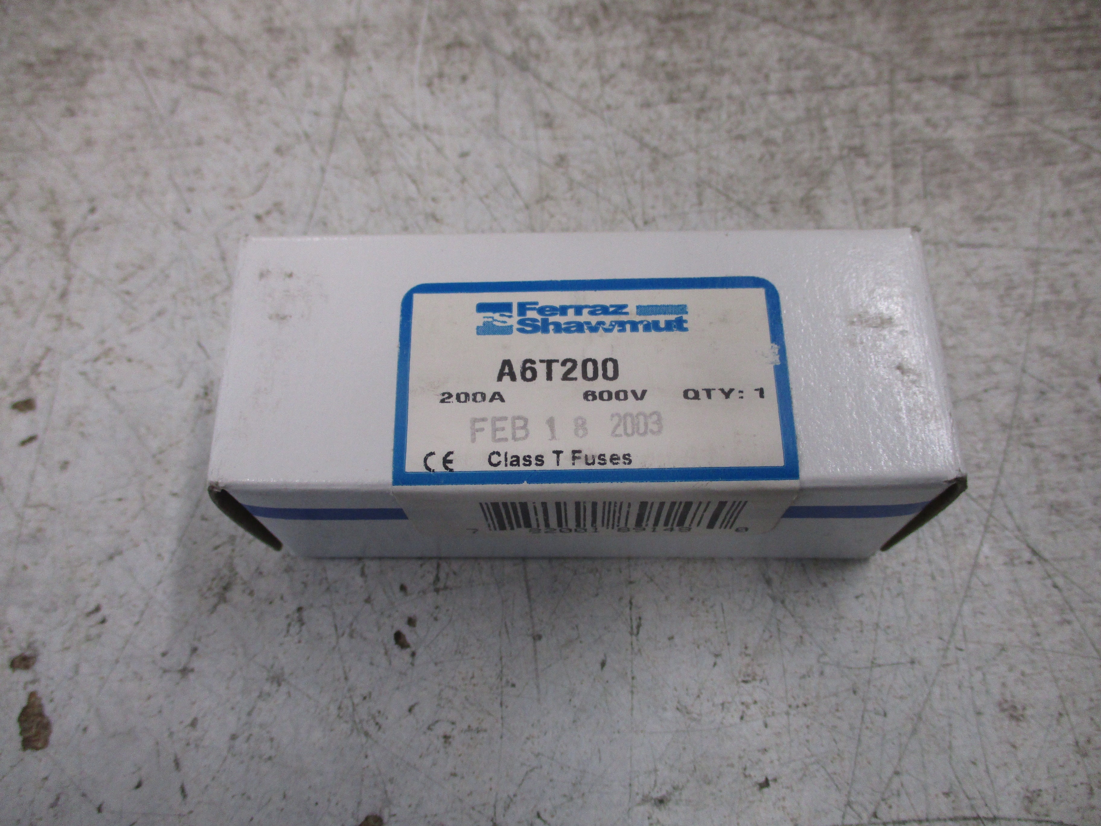 Ferraz Shawmut Fuse A6T200 200A 600V New Surplus