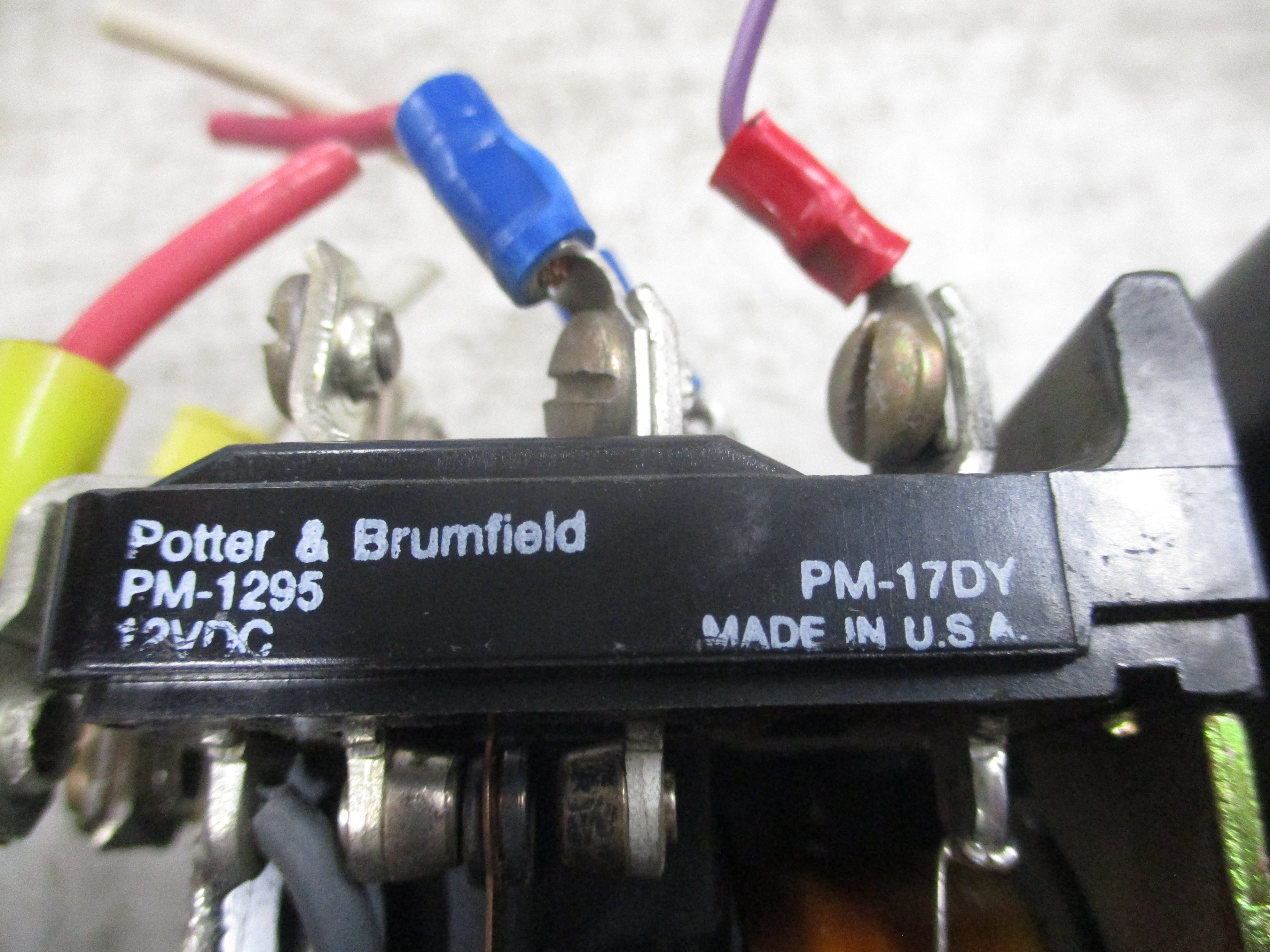 Potter & Brumfield Power Relay PM-1295/PM-17DY 12VDC Used