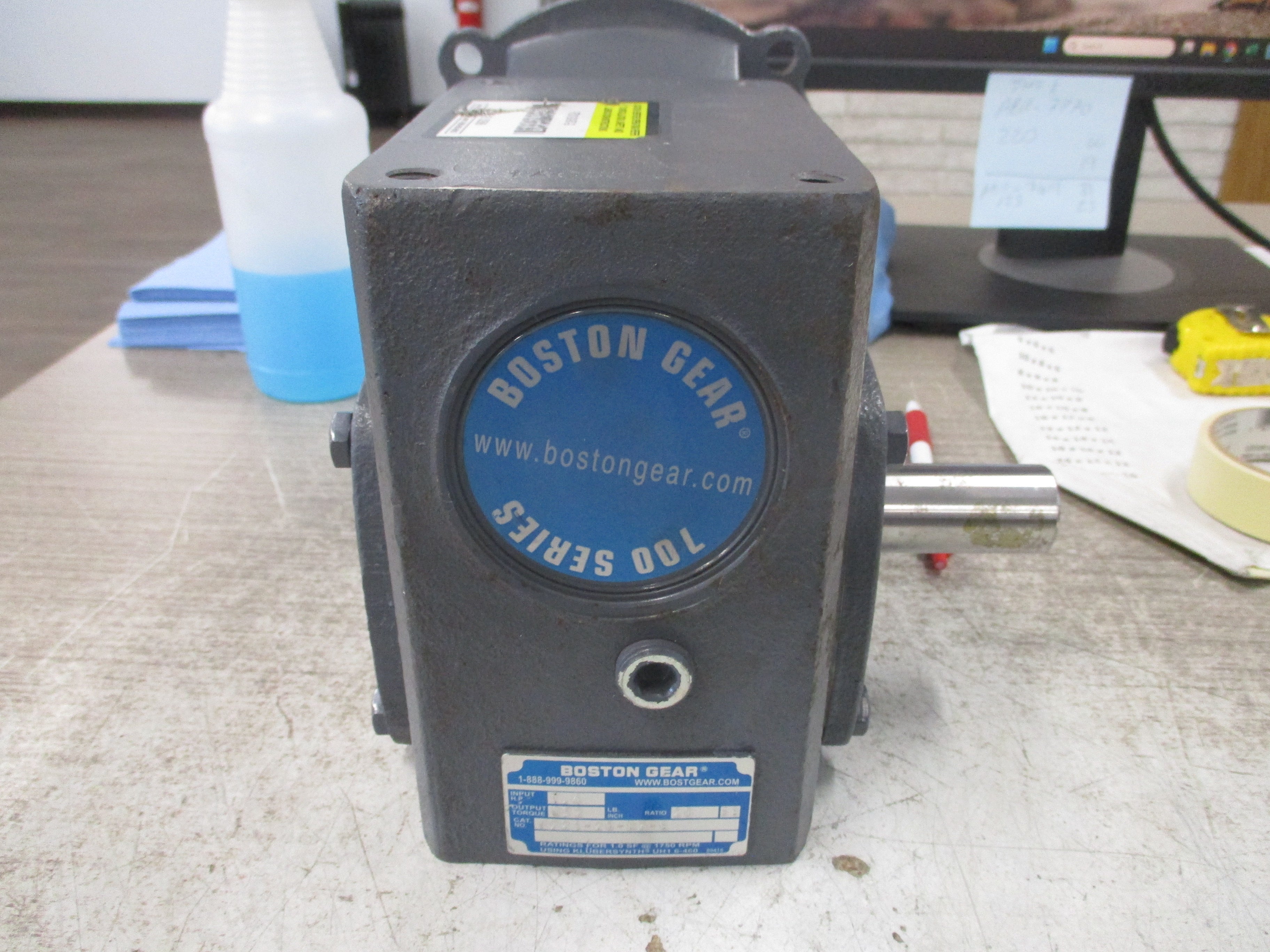 Boston Gear Reducer F721-20-B7-G Ratio 20:1 1,4HP In 892 LB-Inch Torque Out Used