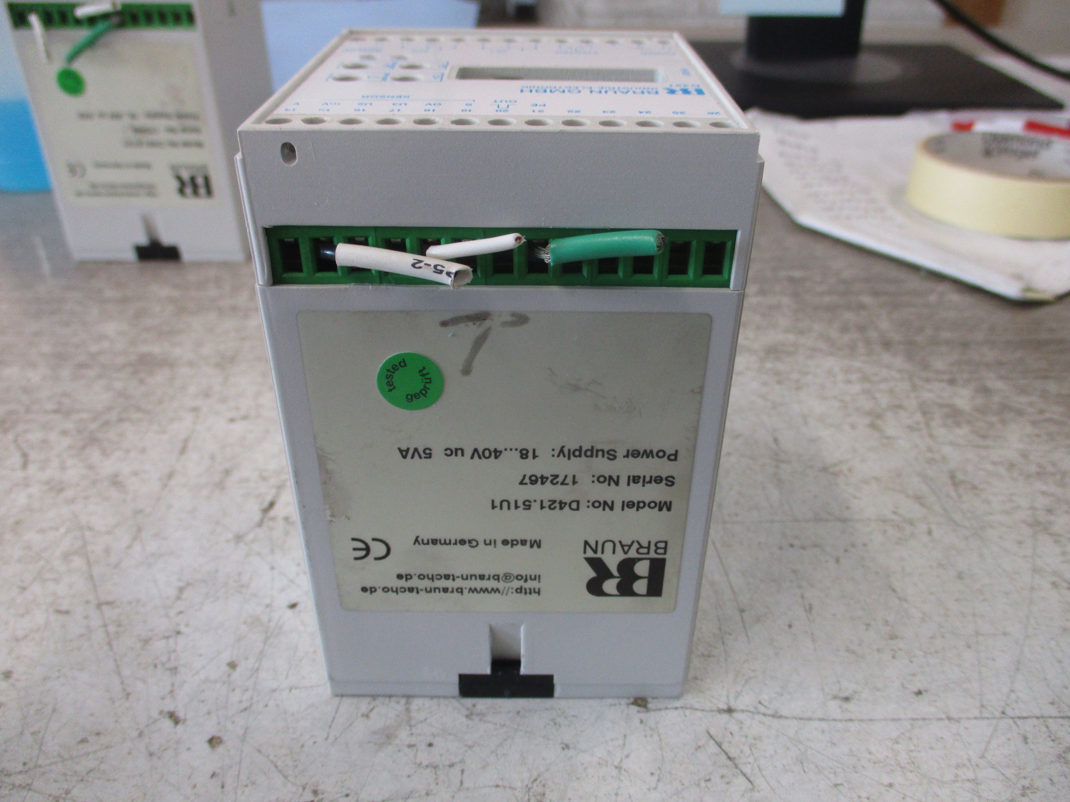 Braun Speed Monitor D421.51U1 18-40V 5VA Used