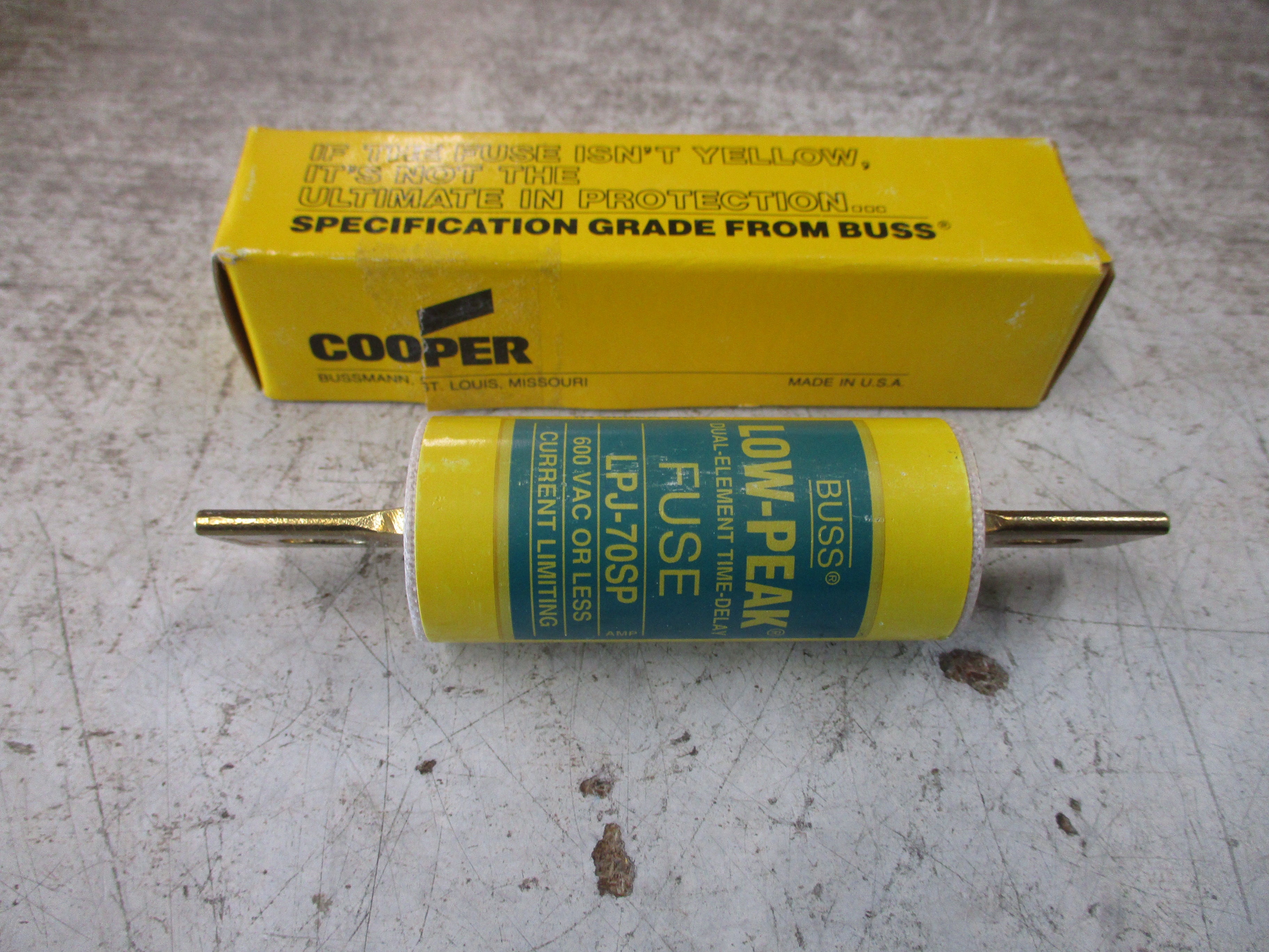 Cooper Bussmann Low-Peak Fuse LPJ-70SP 70A 600V New Surplus