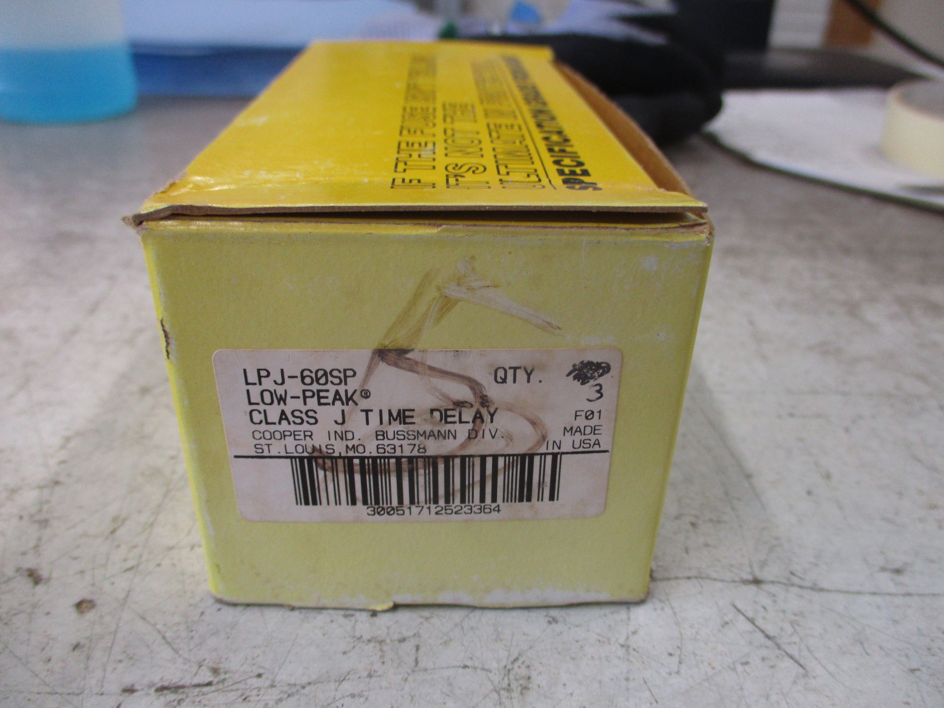Cooper Bussmann Low-Peak Fuse LPJ-60SP 60A 600V *Box of 3* New Surplus