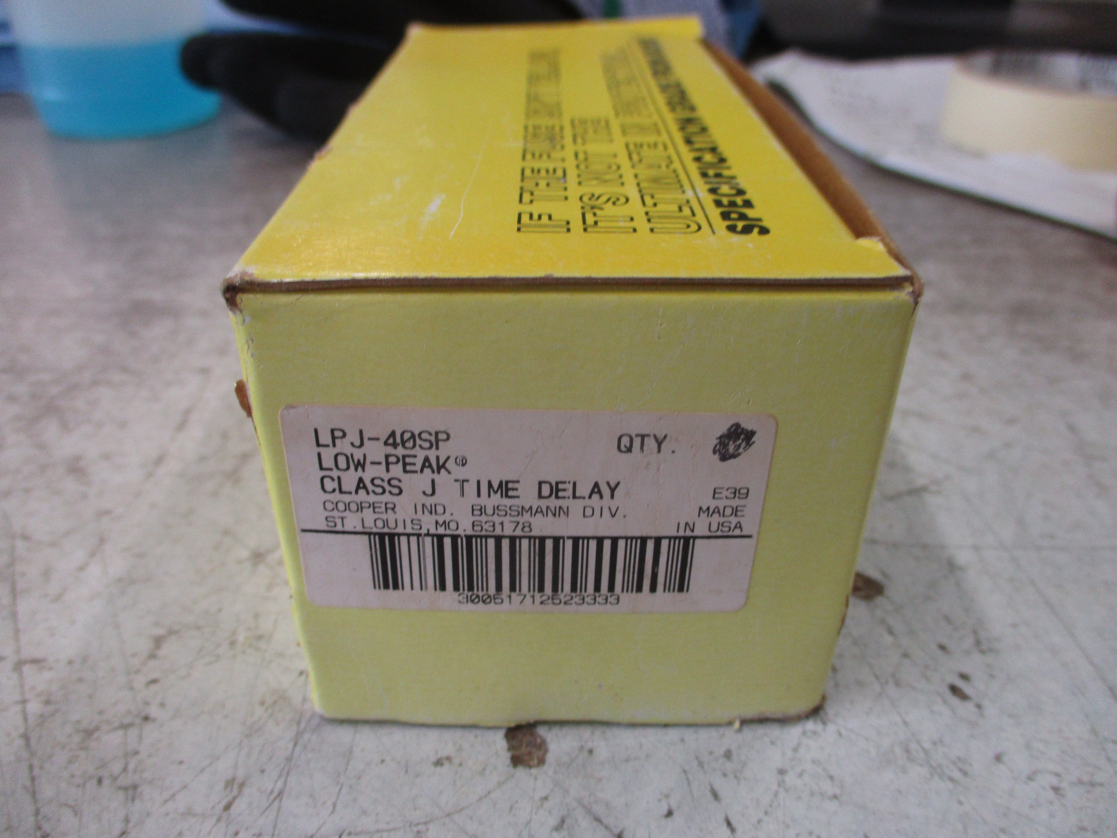 Cooper Bussmann Low-Peak Fuse LPJ-40SP 40A 600V *Box of 5* New Surplus