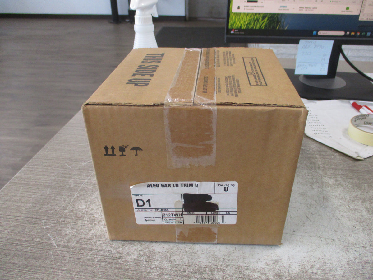 Lithonia Lighting Reflector Trim 212TWH ALED 6AR LD TRIMU New Surplus