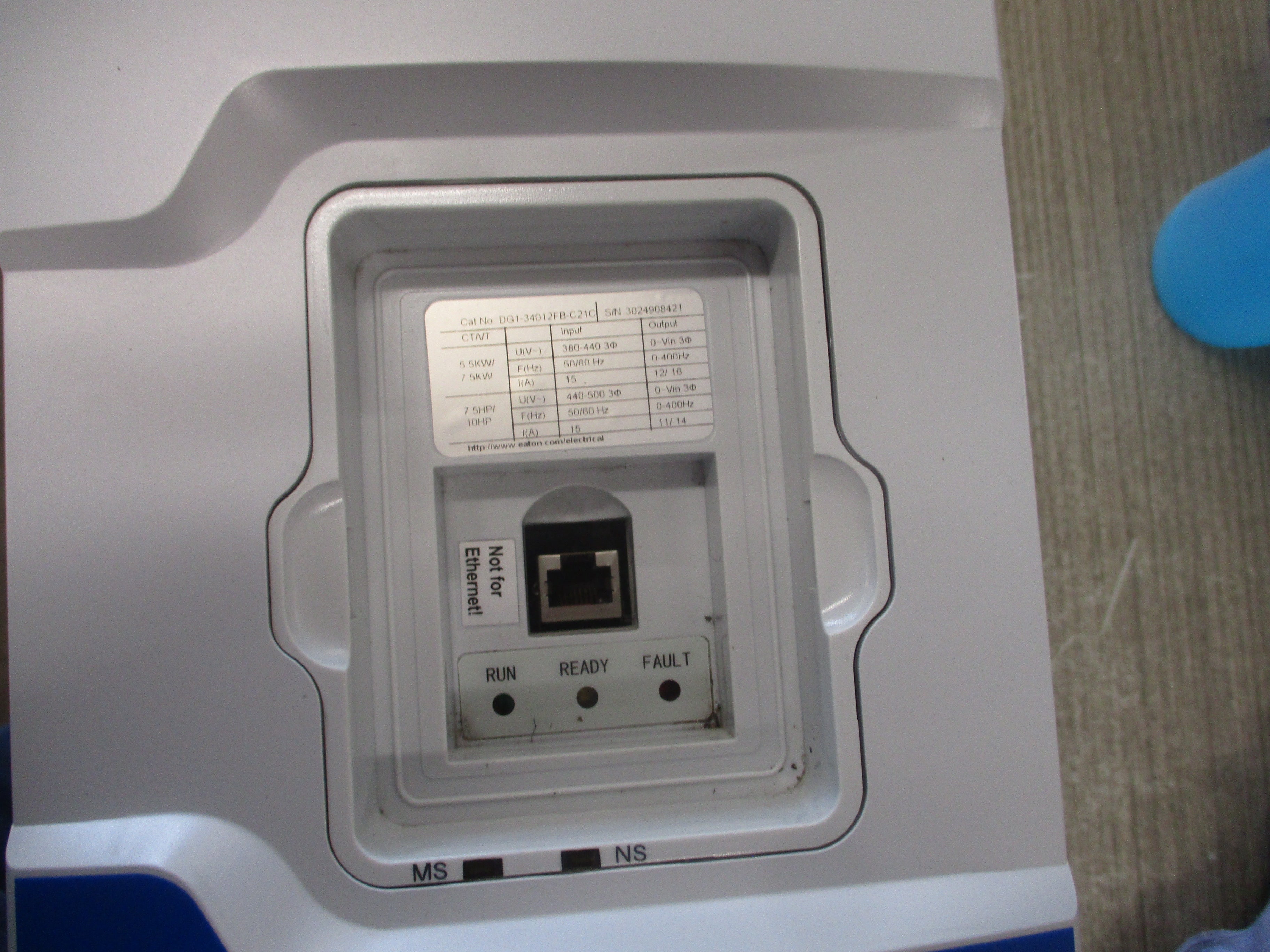 Eaton PowerXL DG1 AC Drive DG1-34012FB-C21C Style#: 9702-2003-00P 10HP 3Ph