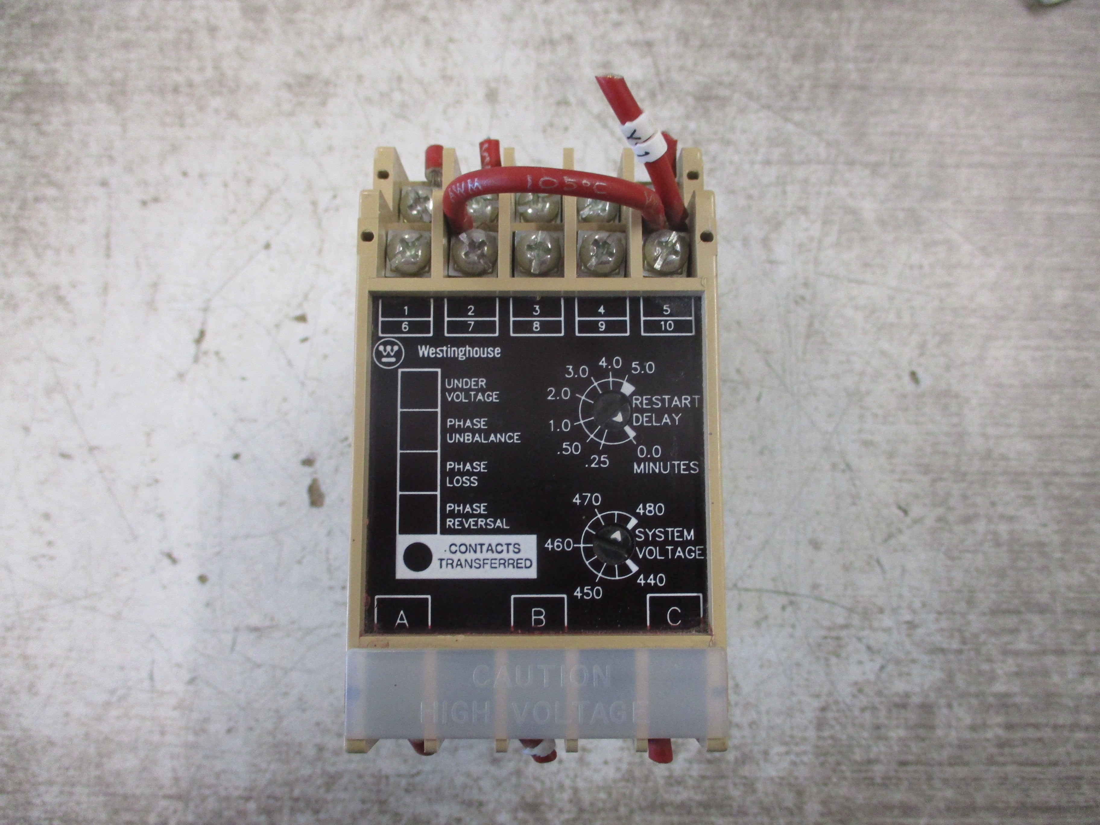 Westinghouse System Voltage Monitor SVM3AC 440/480V 50/60Hz Model #: 4324B04G13 Used