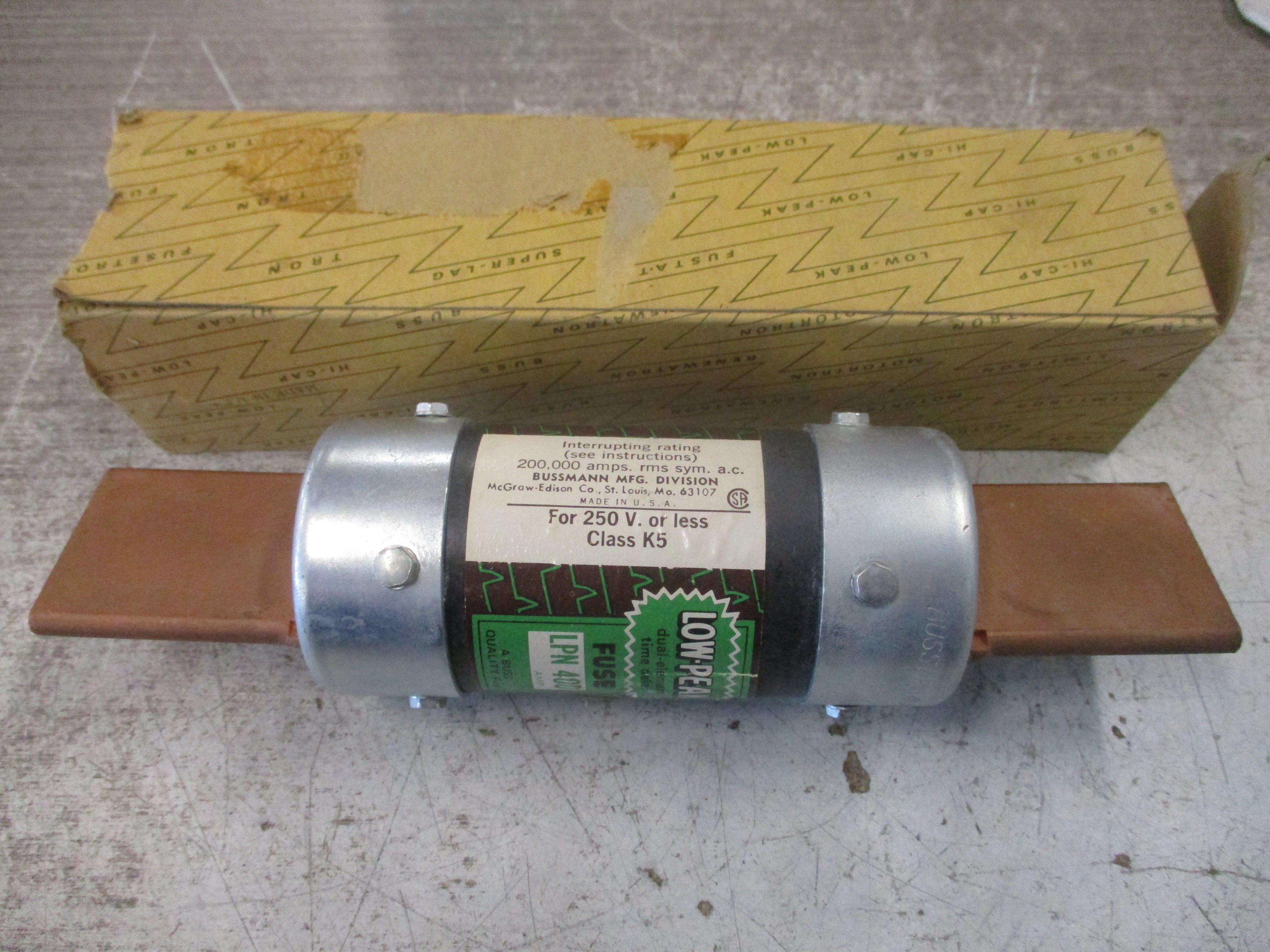 Bussmann Low-Peak Fuse LPN 400 250V 400A New Surplus