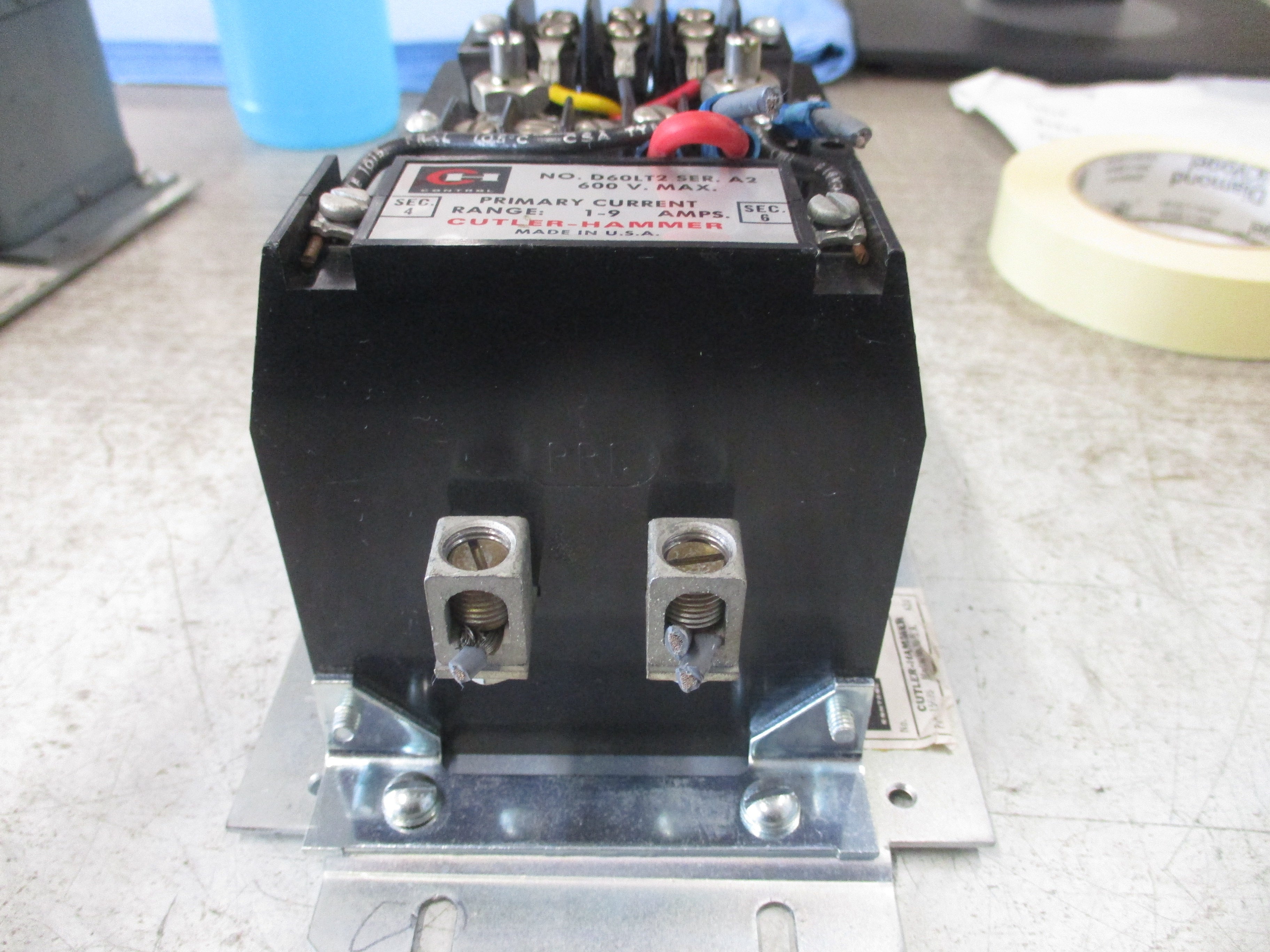 Cutler-Hammer Current Relay D60LA0 1-9A 600V Used